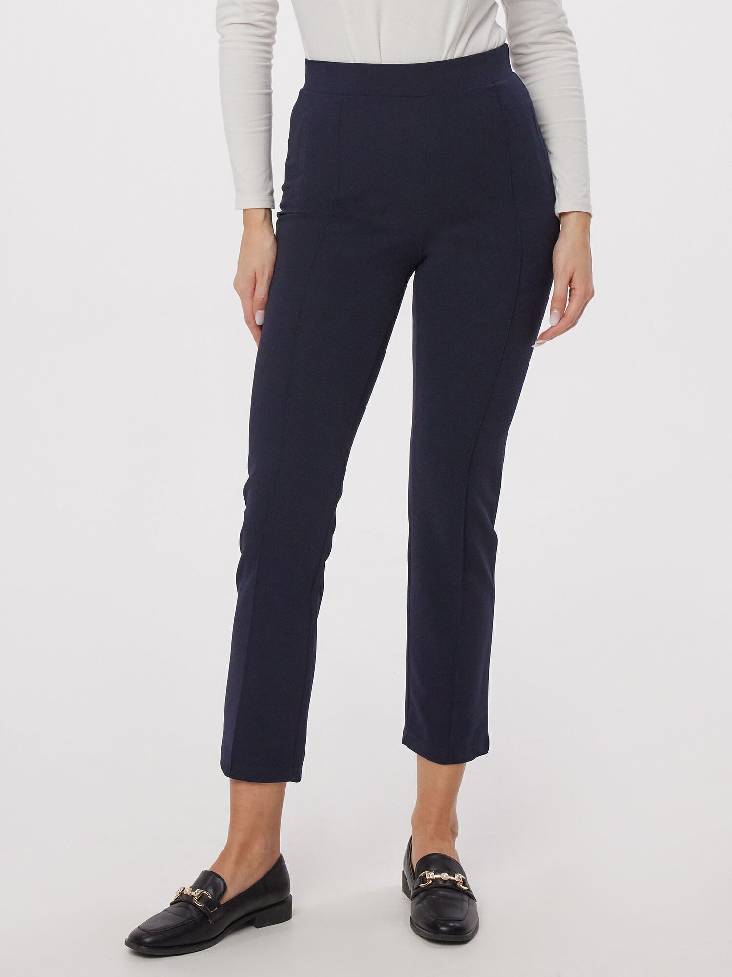 MONACO blue Schlupfhose Stoffhose Körpernah mit Biese günstig online kaufen