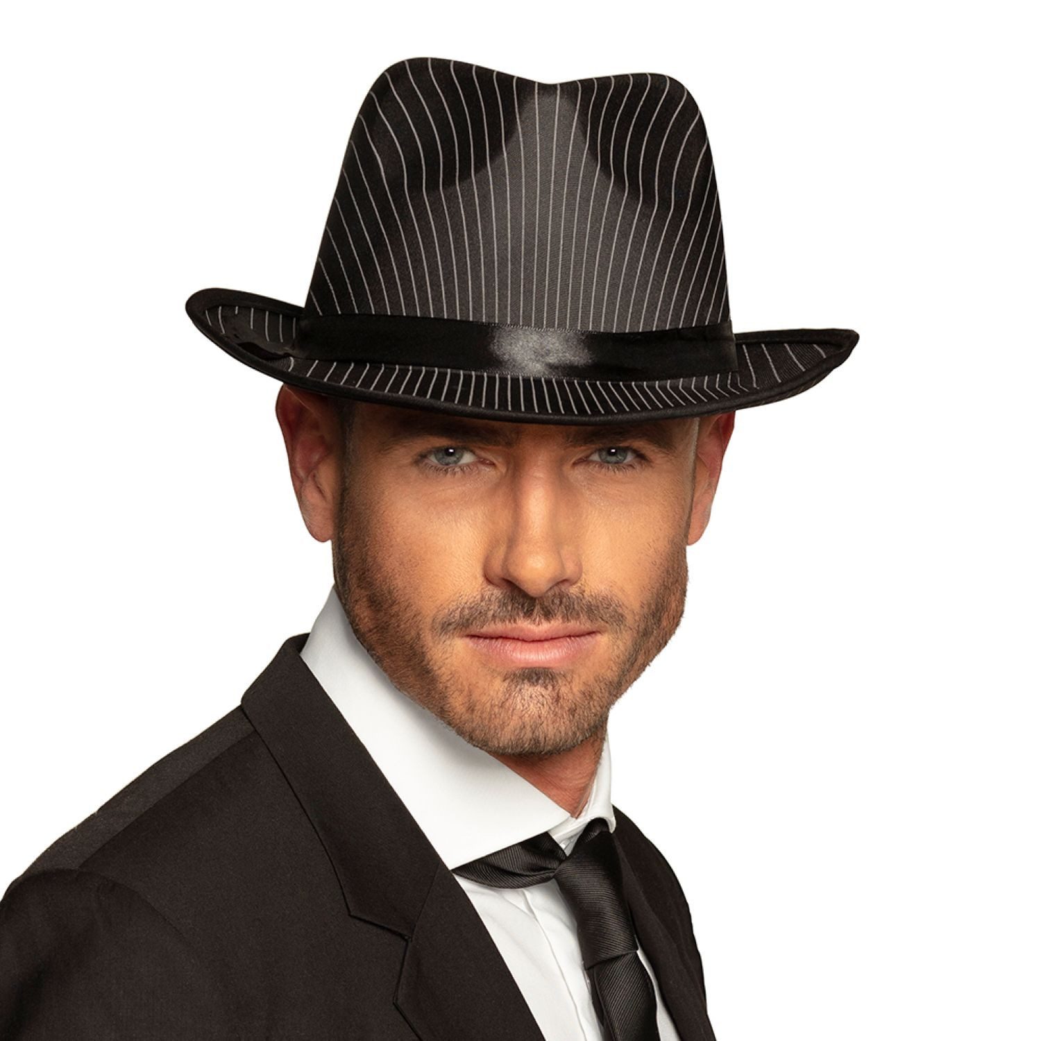 Kostüm Hut Tony für Erwachsene, Schwarz