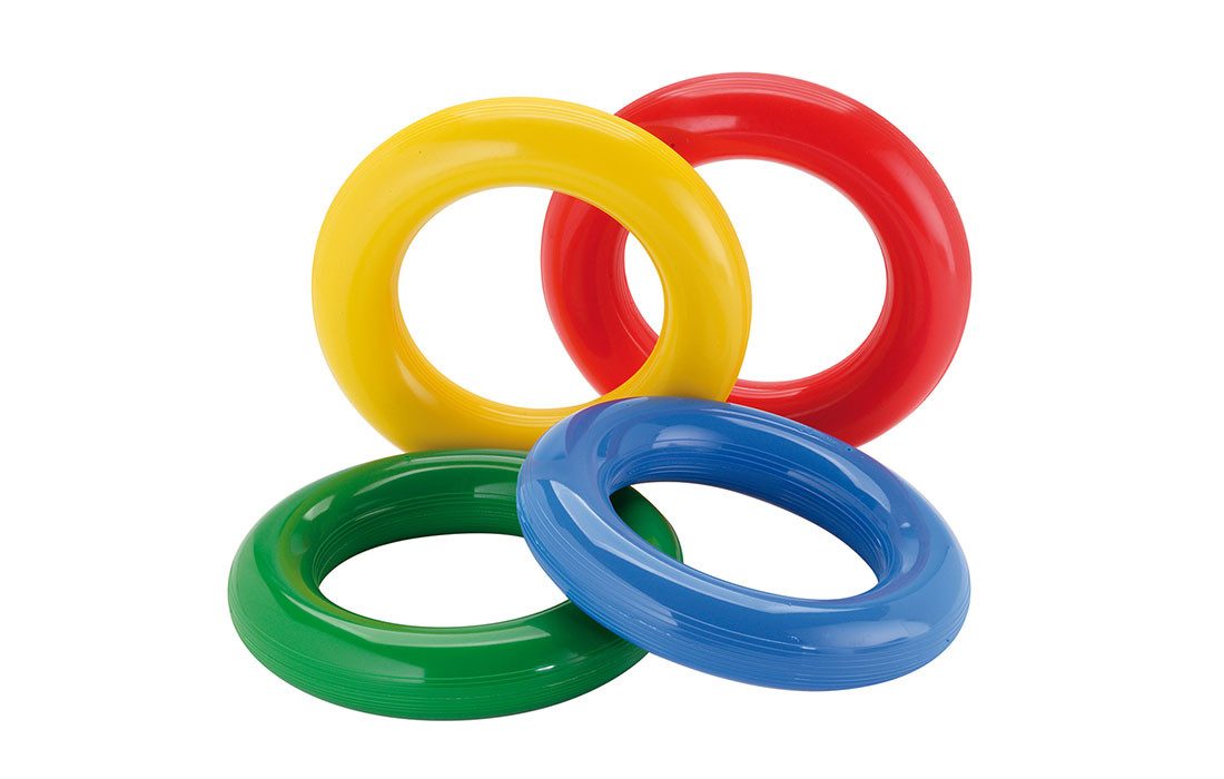 Gymnic Trainingsring Gym Ring – flexible bunte Ringe Motorik Übungen, Reflexe (4er-Set) (1-tlg)