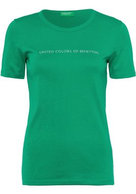 United Colors of Benetton T-Shirt (1-tlg) mit glitzerndem Druck