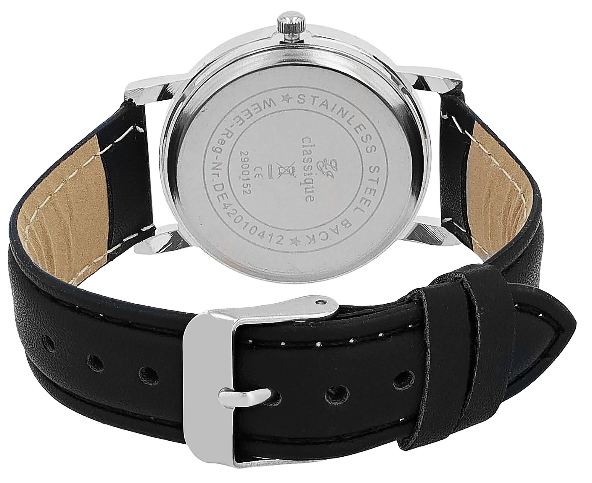 classique Quarzuhr Zaman Herrenuhr mit Lederimitationsarmband, günstig online kaufen