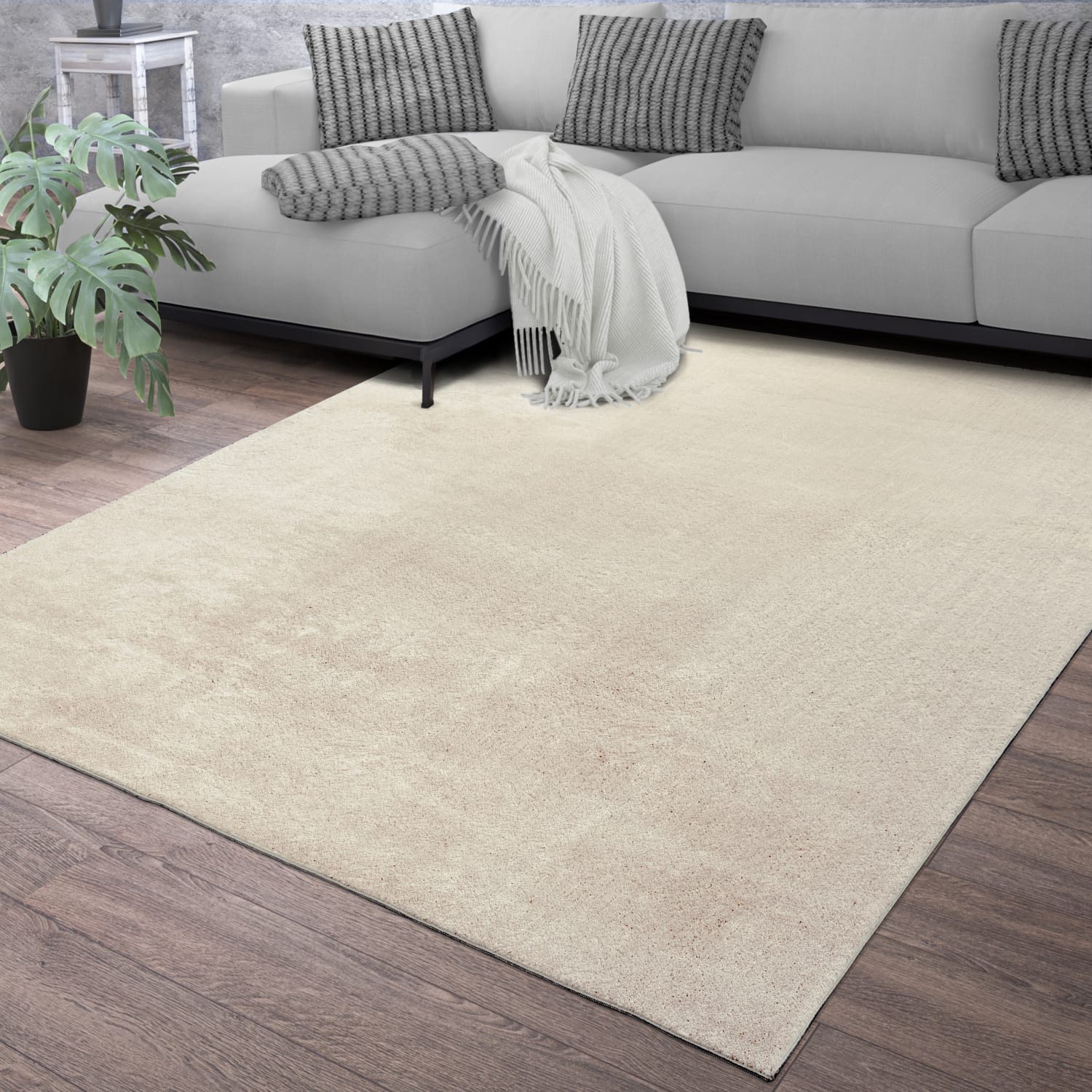 TT Home Teppich, Rechteckig, Höhe: 14 mm, Wohnzimmer Kurzflor Einfarbig Mod günstig online kaufen