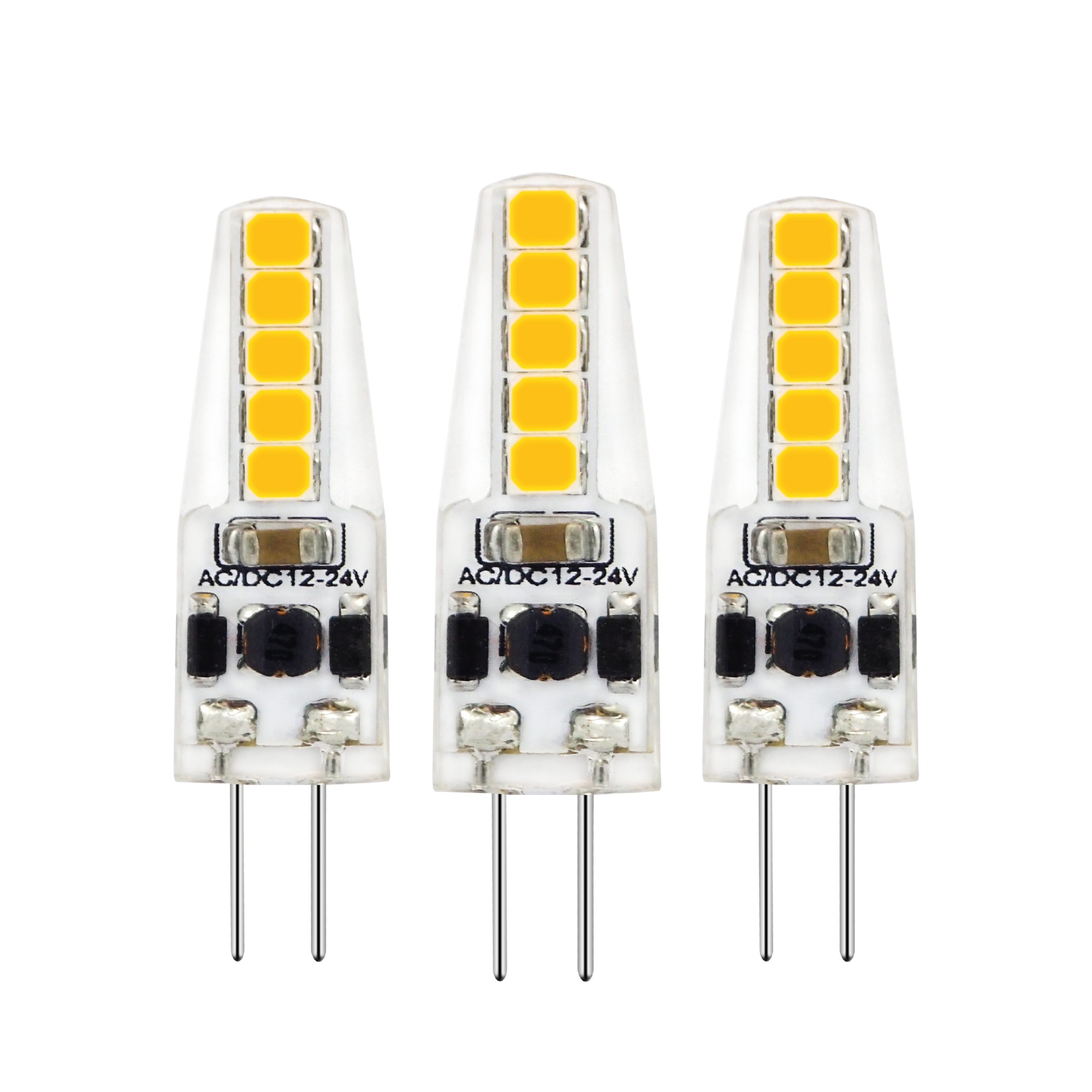 LED's light LED-Leuchtmittel 0620131 LED Kapsel, G4, G4 1,9W warmweiß Klar 12V dimmbar 3-Pack