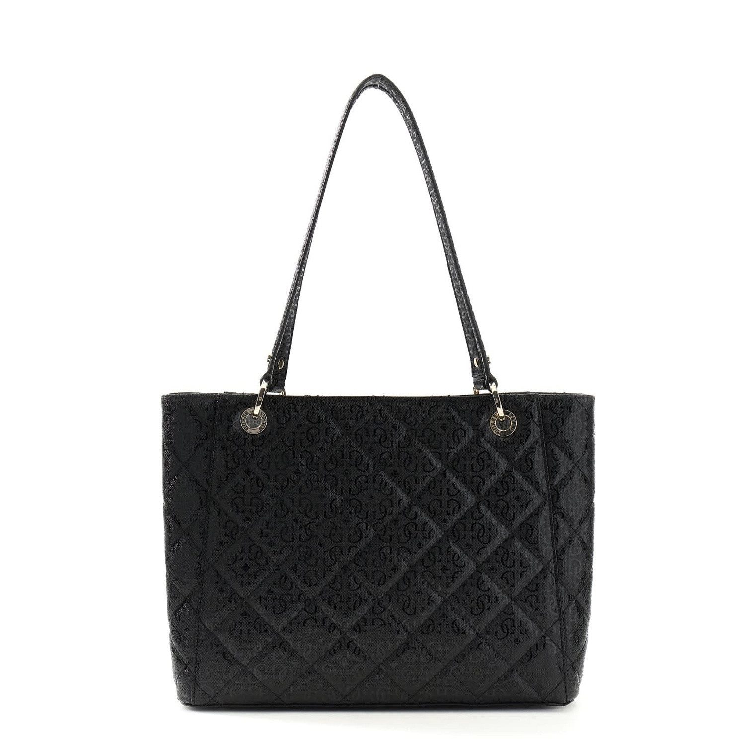 Guess Umhängetasche GUESS Shopper Libby Noel Tote Black (1, 1-tlg., 1)