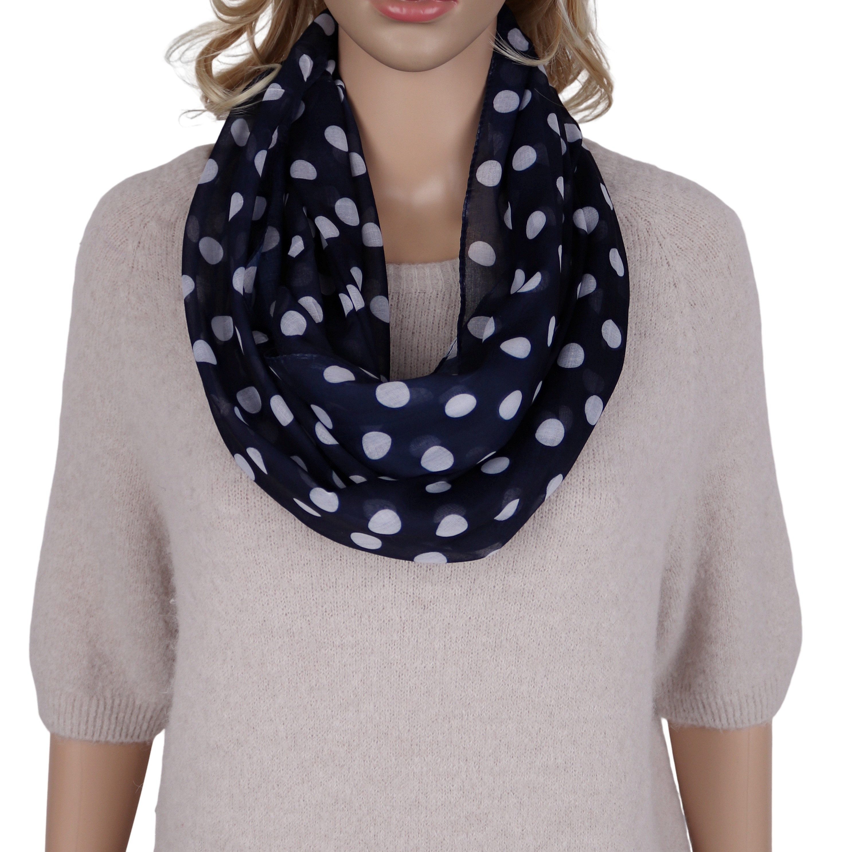 Loop Damen Schal mit Tollem Muster Weich aus 100% Viskose, Schlauchschal