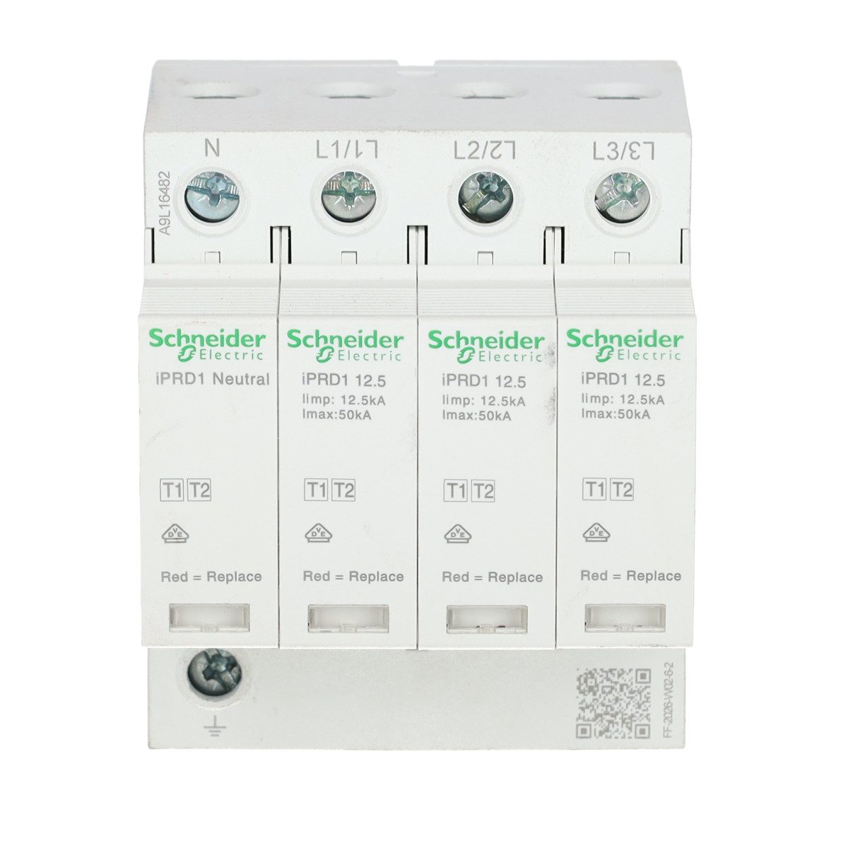 Schneider Electric Sicherungshalter Schneider Electric Kombiableiter Typ 1+2, 400V AC, (A9L16482), 400.0 V, 4-polig