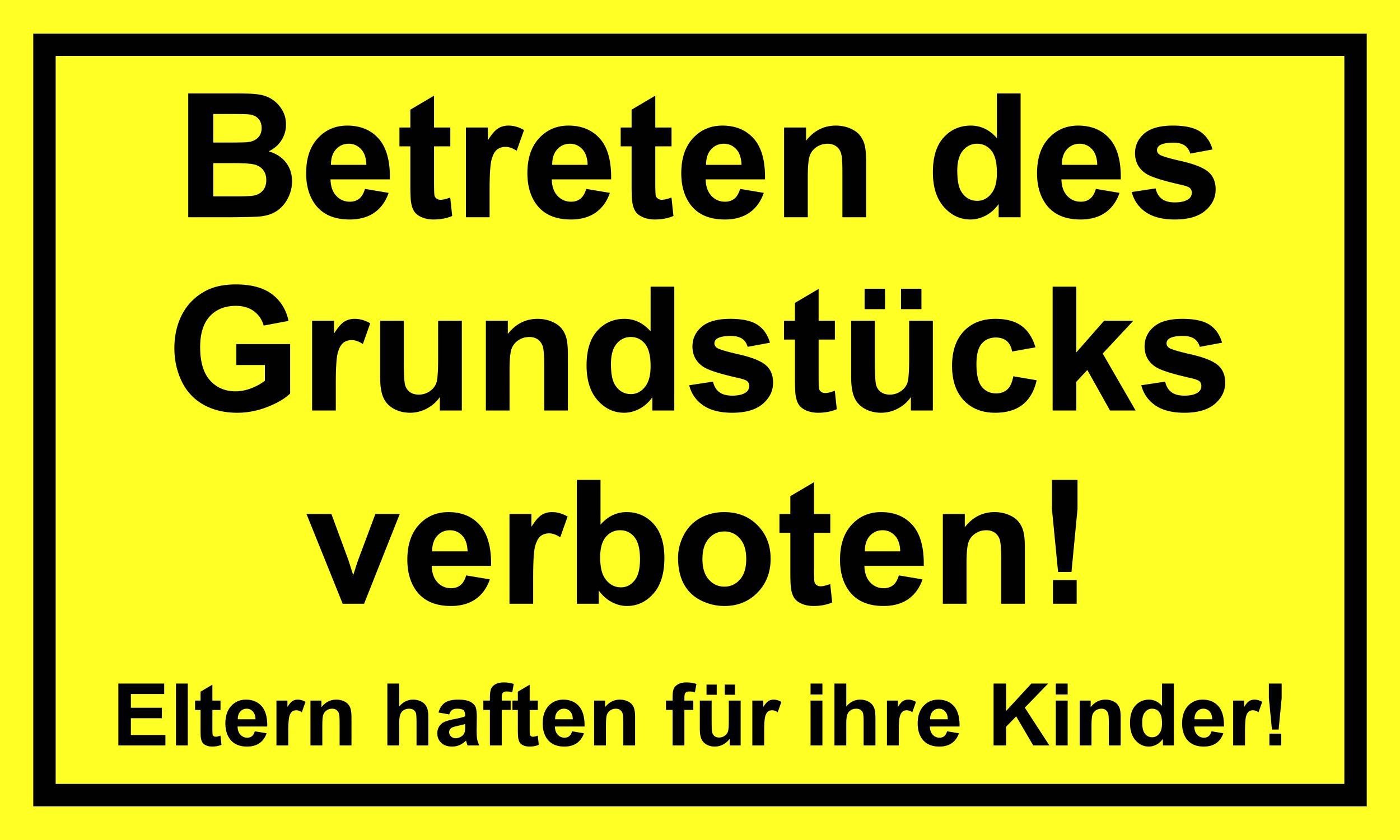 Hermann Schütz Hinweisschild Betreten verboten! 150x250 mm Kunststoff, (1 St)