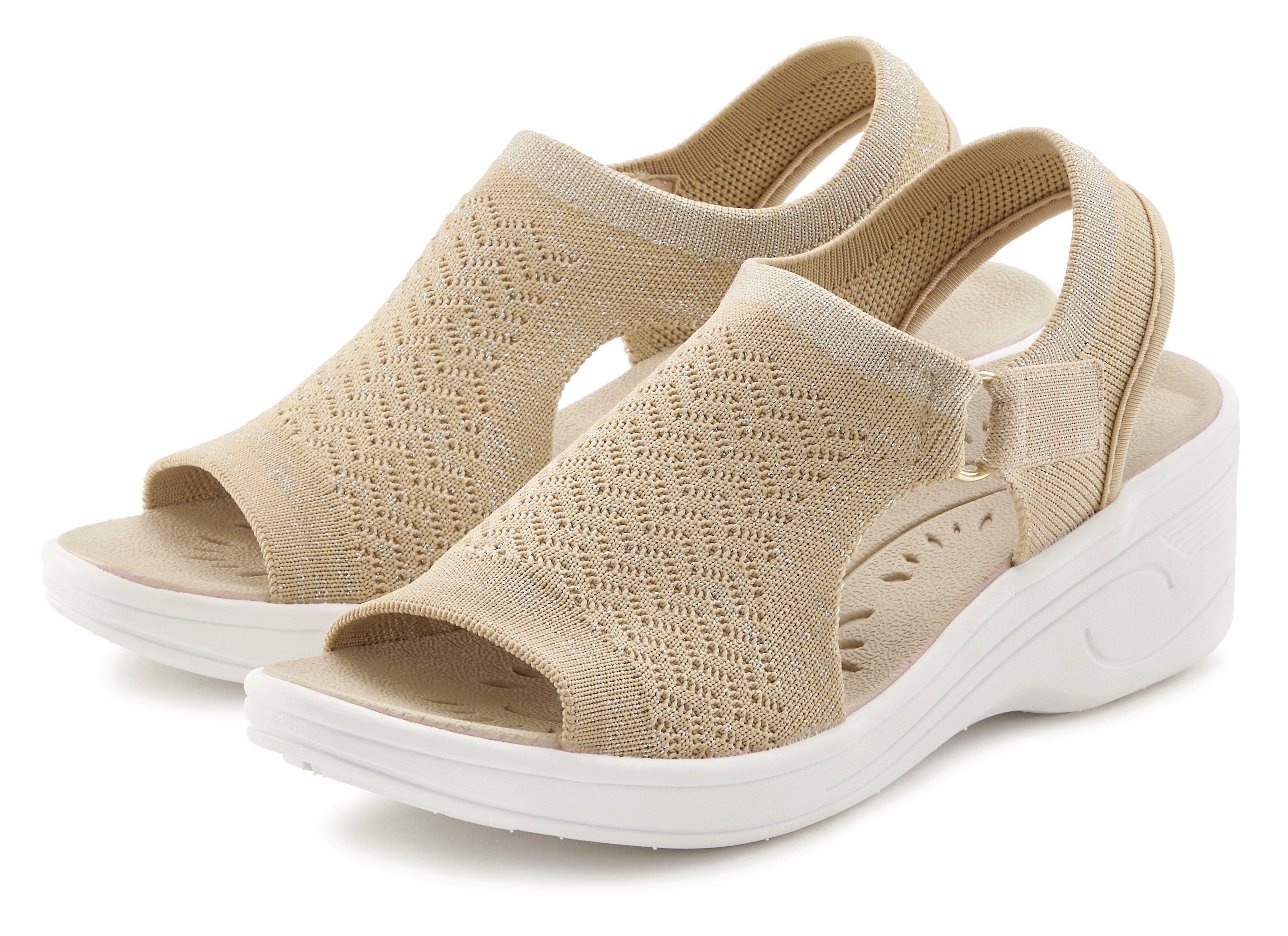 Sandale, Sommerschuh, offener Schuh, Keilsandalette, Sandalette