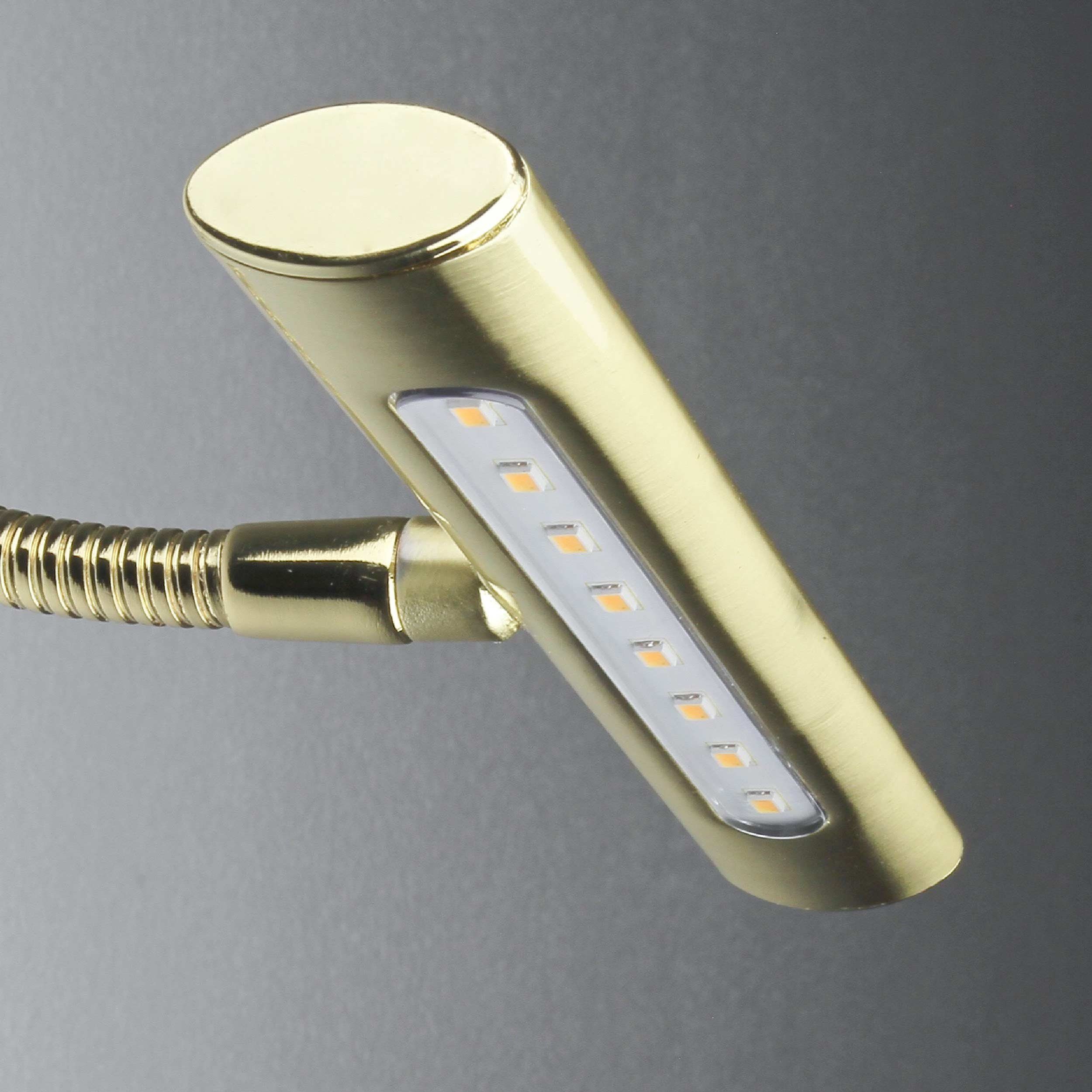 Metall LED Wandleuchte Beleuchtung 3000 K Modern fest CURTIS, 380 integriert, Licht-Erlebnisse Wandlampe lm LED Warmweiß, Messing