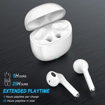 yobola Kabellos Bluetooth 5.1 HiFi Stereoklang, IPX5 Wasserdicht In-Ear-Kopfhörer (Perfekter Sitz für den aktiven Lifestyle mit sportlichen Kopfhörern., Touch Control,Kopfhörer Eingebautes Mikrofon für Smartphone)