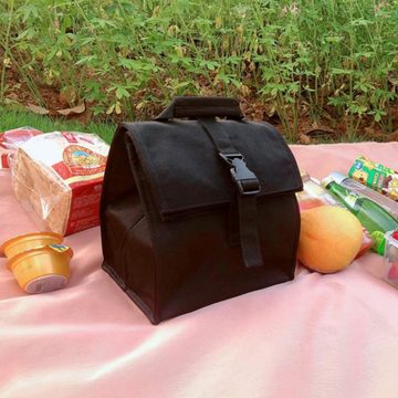 GelldG Handtasche Kühltasche klein Große Lunchtasche Rolltop Isoliertasche