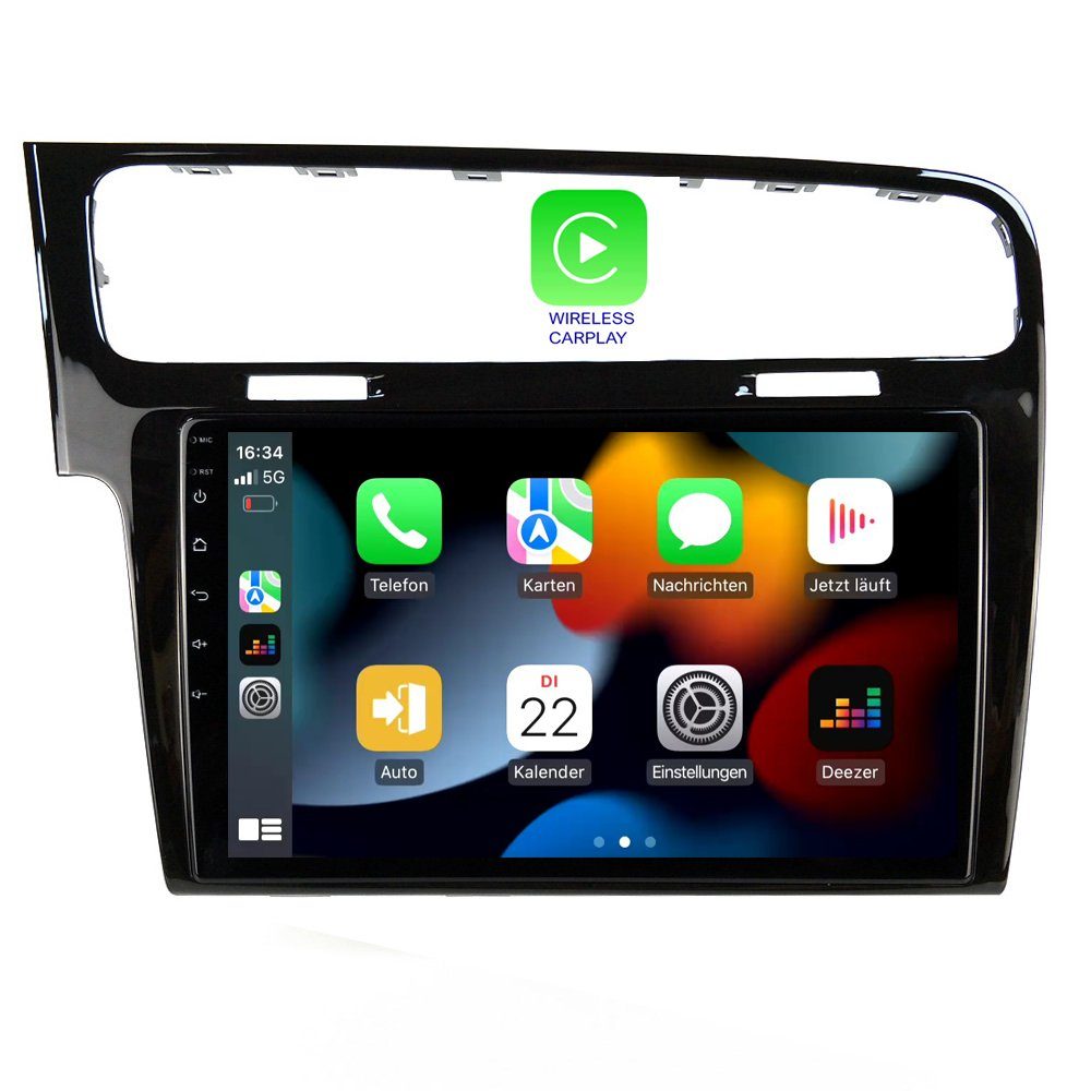 10" Einbau-Navigationsgerät Golf CarPlay Radio Touch TAFFIO Volkswagen VII Für 7 Android AndroidAuto