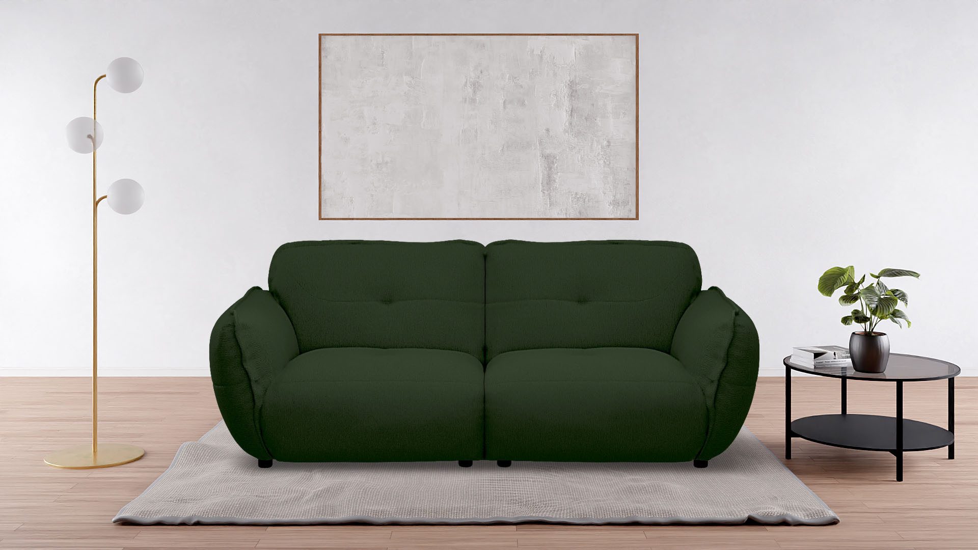 BETYPE 3-Sitzer Be Fluffy moderner Love Seat, XXL Sofa, Mega Sofa, Softes Sitzgefühl, moderne Kedernaht, hochwertiger Bezug