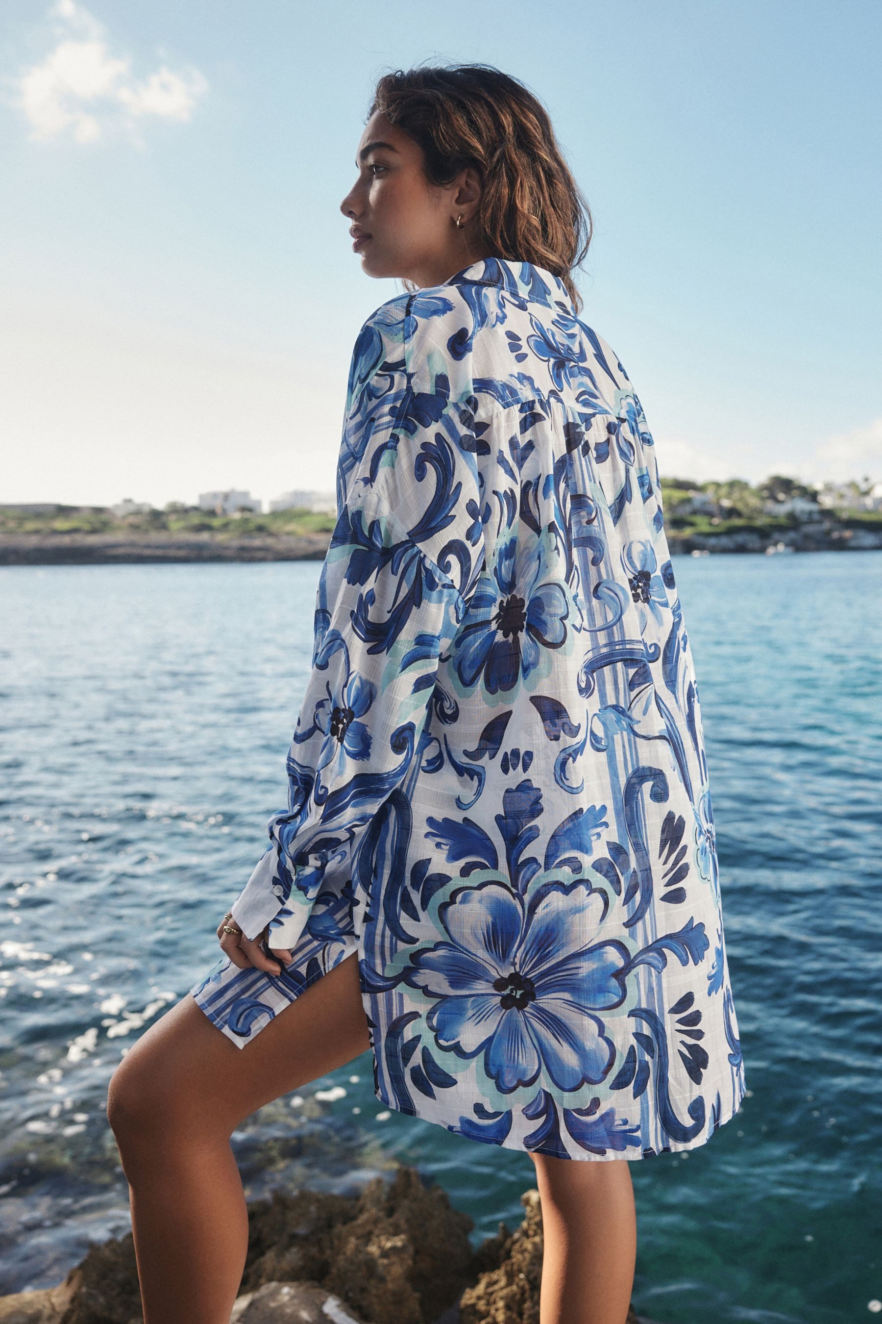 Next Strandshirt Strandkleid aus 100 % Baumwolle (1-tlg) günstig online kaufen
