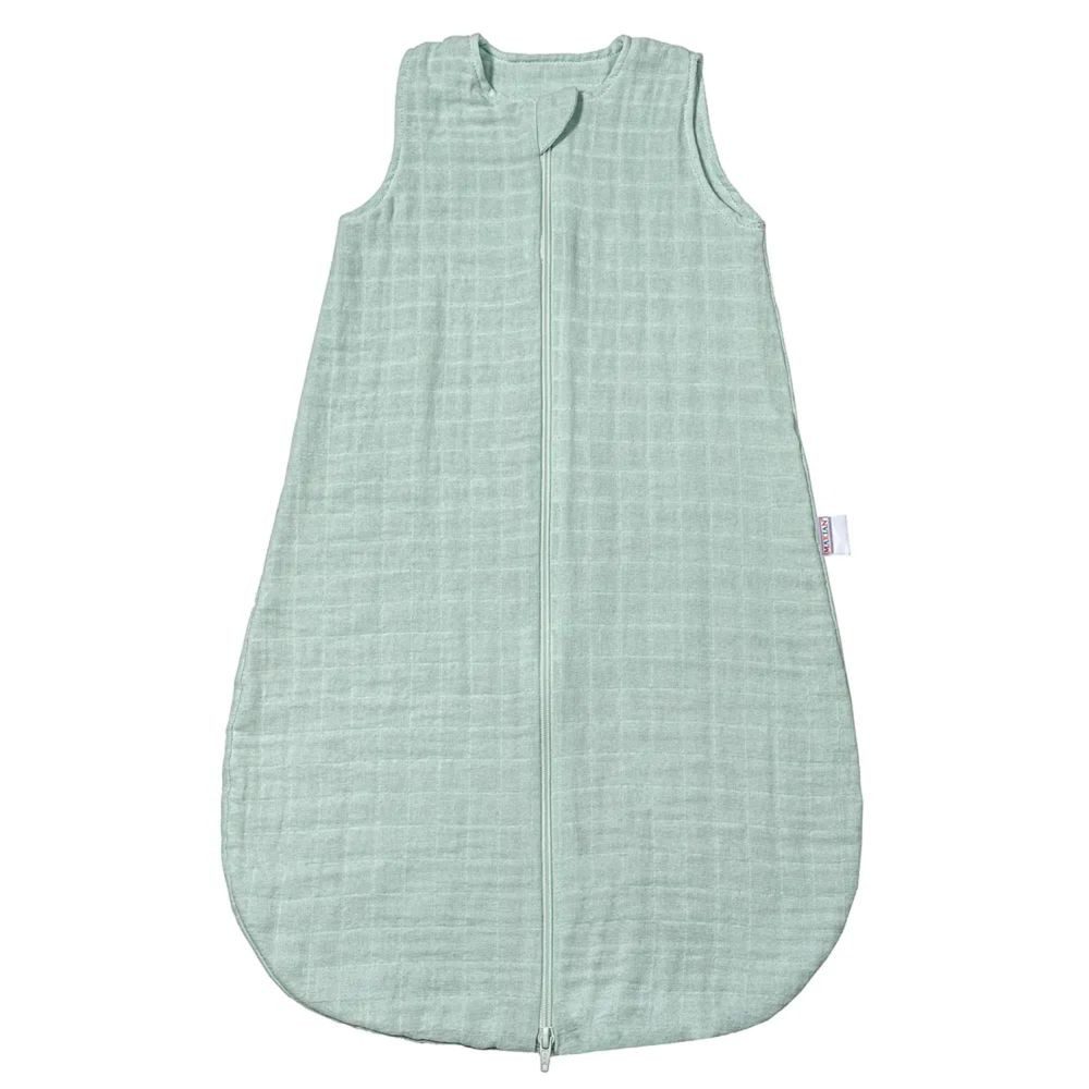 Makian Schlafsack Mint, leichter Baby Sommer Schlafsack ohne Ärmel Gr. 70 cm - 100% Baumwolle
