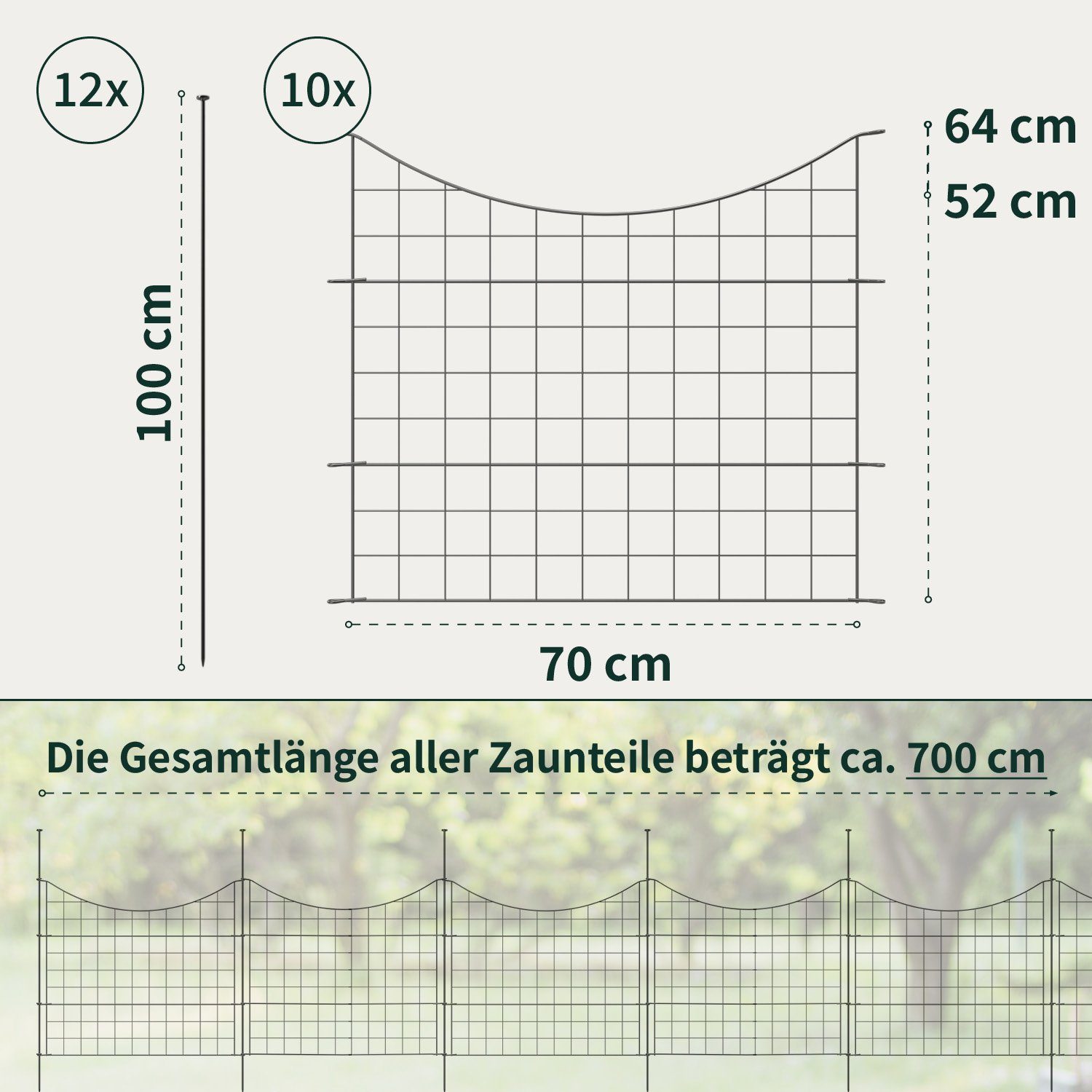 VERDOBA Zaun Teichzaun Gartenzaun Hundezaun - günstig online kaufen