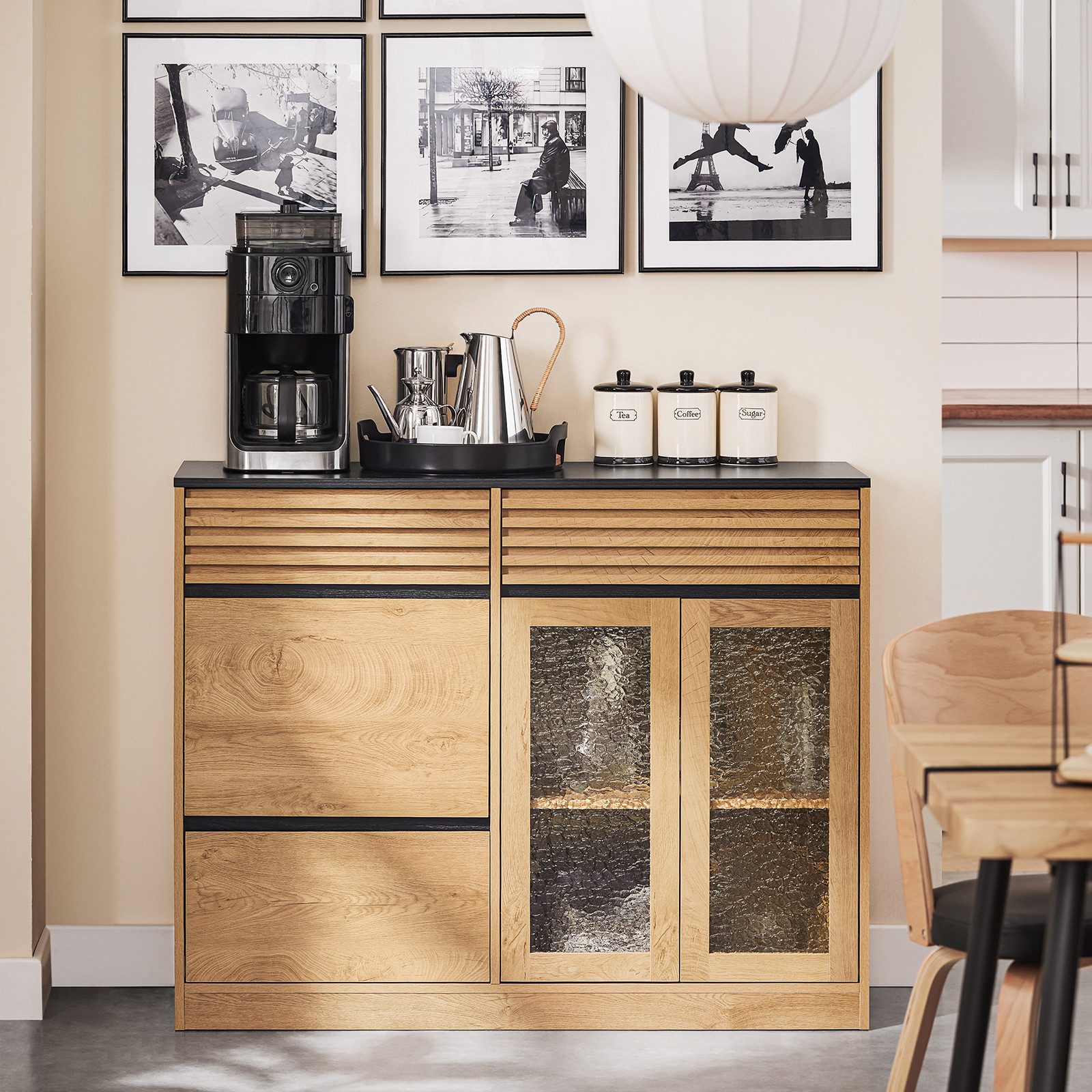 SoBuy Sideboard FSB99, Mikrowellenschrank Kommode Küchenschrank günstig online kaufen