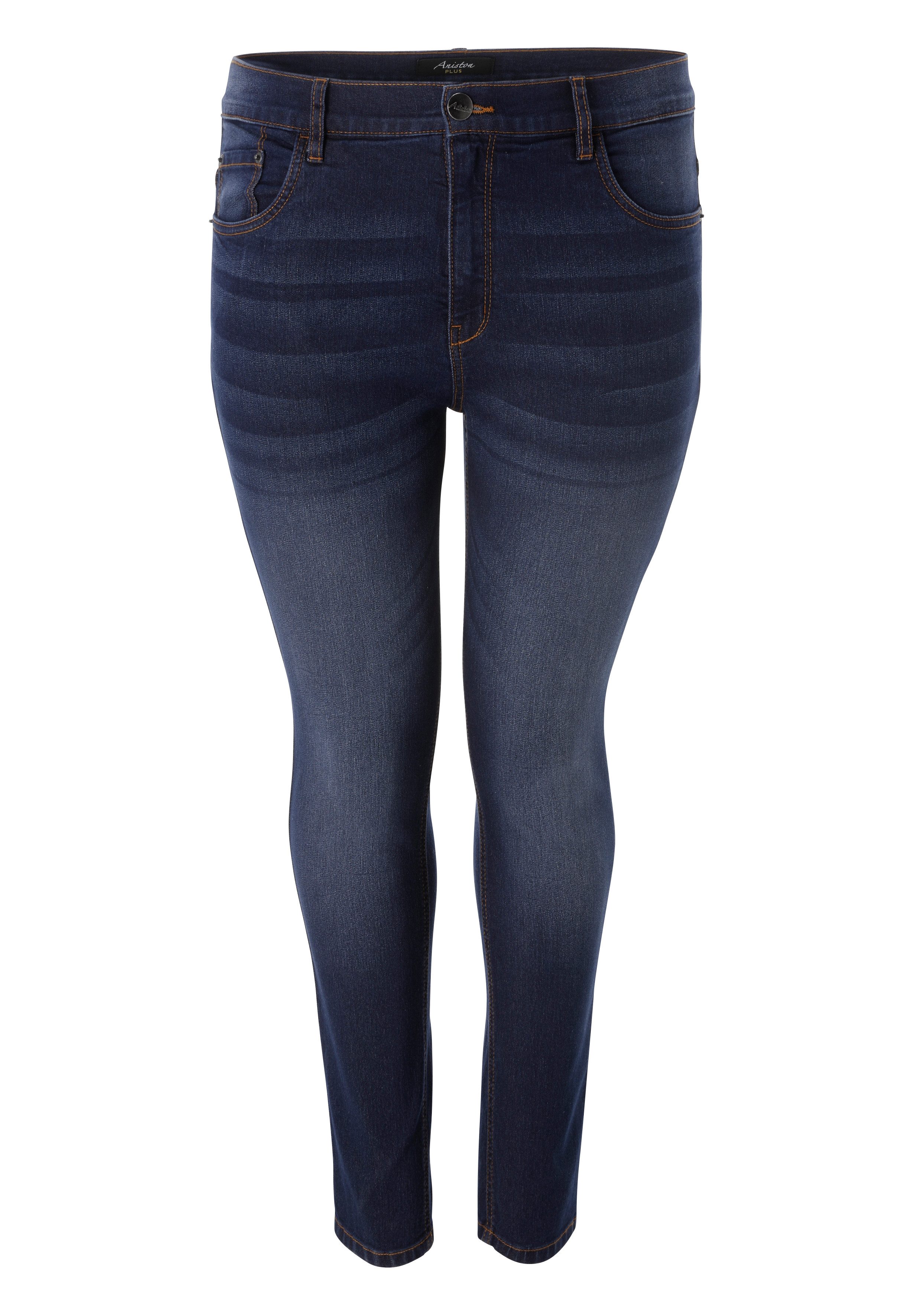 Aniston PLUS Gerade Jeans im 5-Pocket-Style - NEUE KOLLEKTION. Reduzierter Preis € 34,99. Unverbindliche Preisempfehlung € 49,99, (€ 34,99 pro 1 Stk)