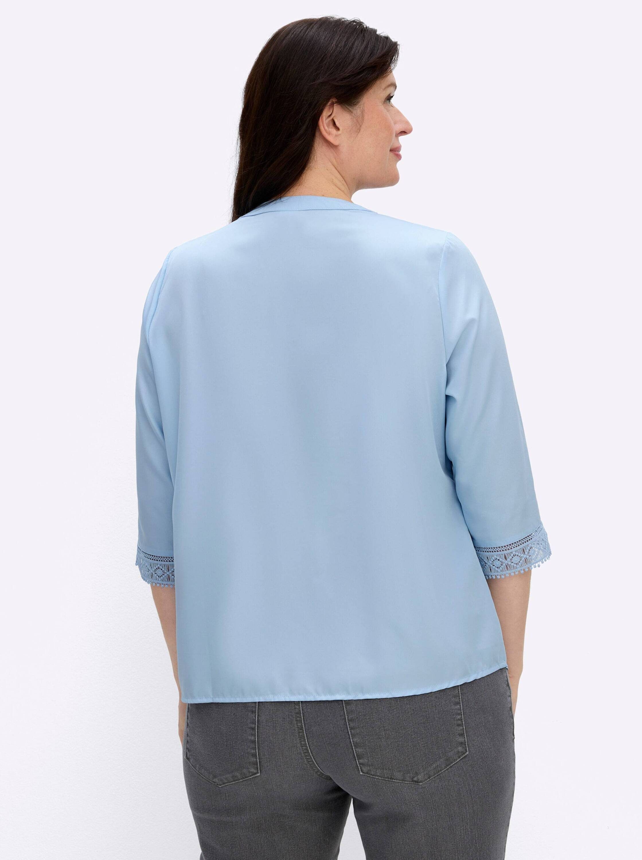Sieh an! Klassische Bluse Schlupfbluse 3/4-Arm