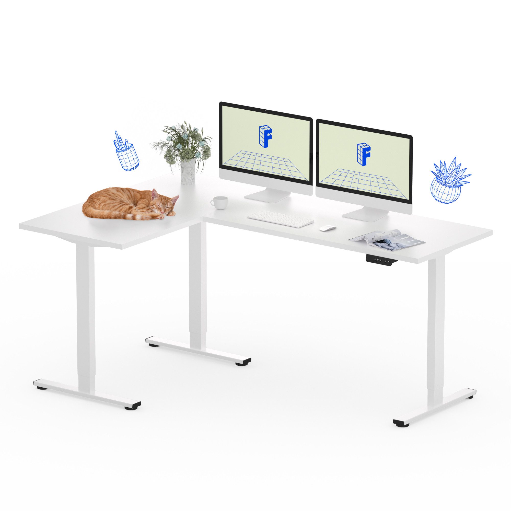 FLEXISPOT Eckschreibtisch Q1/Q3L L-Computertisch (4 Höhen-Speicherplätze & günstig online kaufen