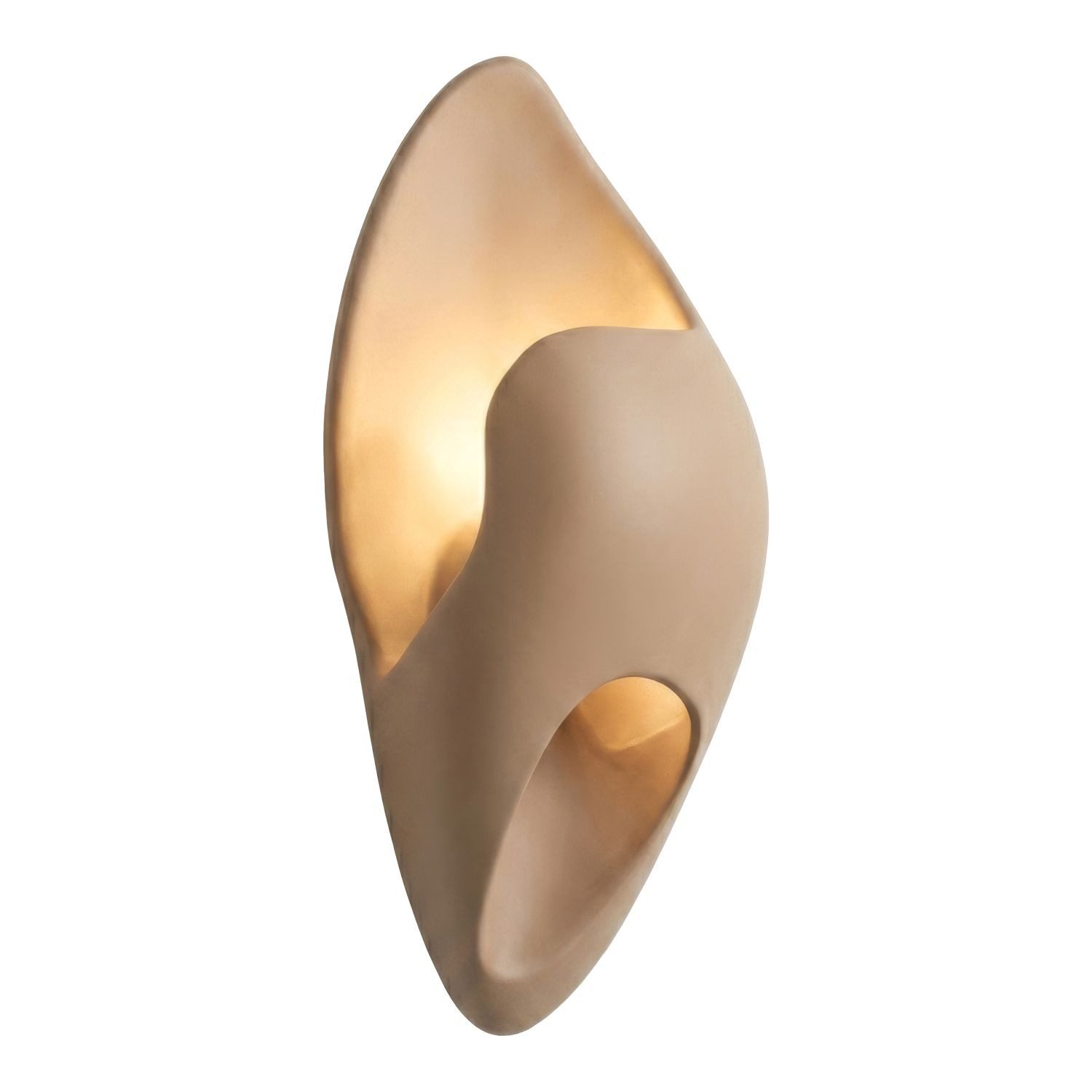 Licht-Erlebnisse Wandleuchte KLIDE, ohne Leuchtmittel, Beton Beton G9 35 cm hoch Taupe Modern