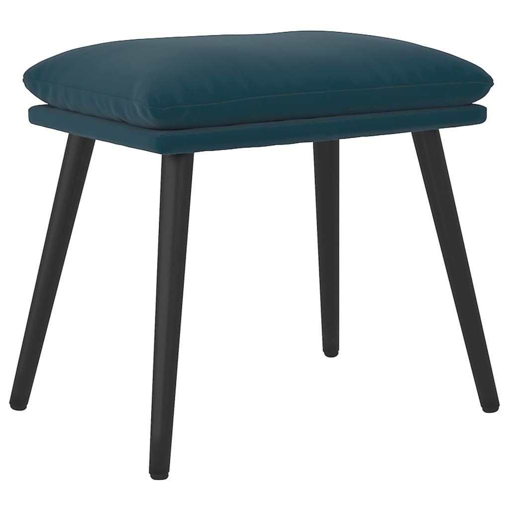 Polsterhocker Fußhocker Blau 45x29,5x35 cm Samt