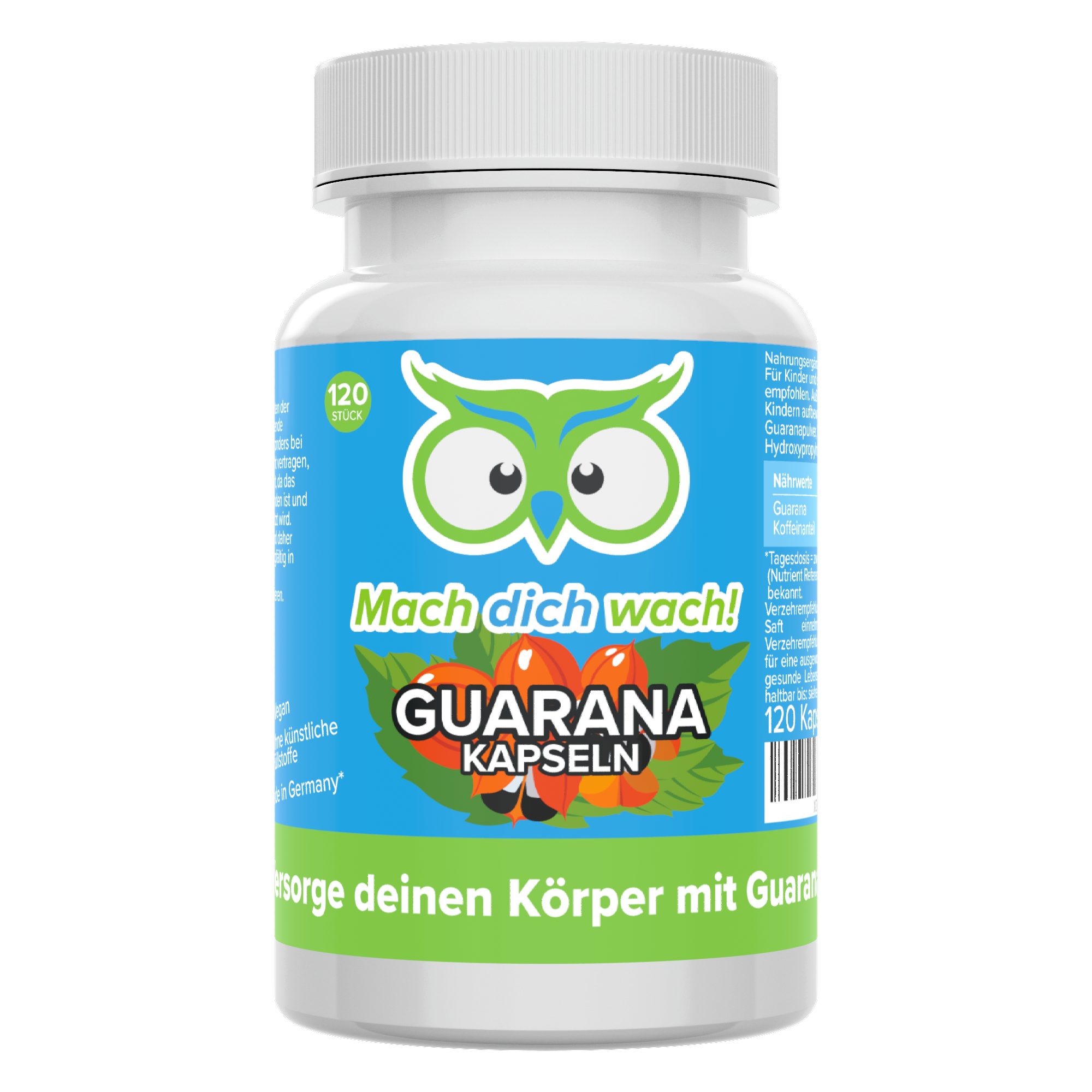 Mach dich wach! Guarana Kapseln - 100 mg Koffein - Kapsel