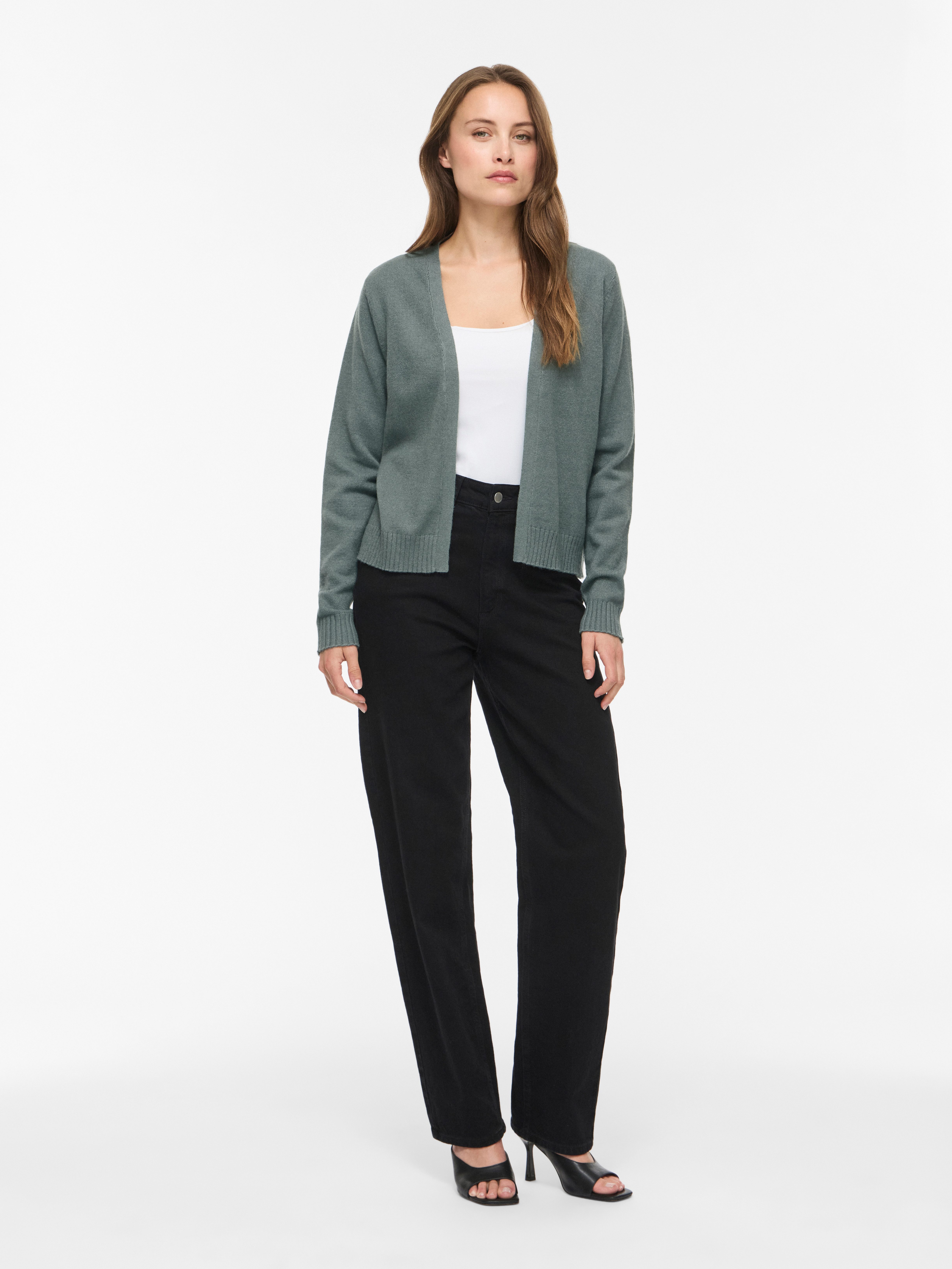 Vila Cardigan VIRIL SHORT L/S KNIT CARDIGAN-NOOS Materialmix, regular fit