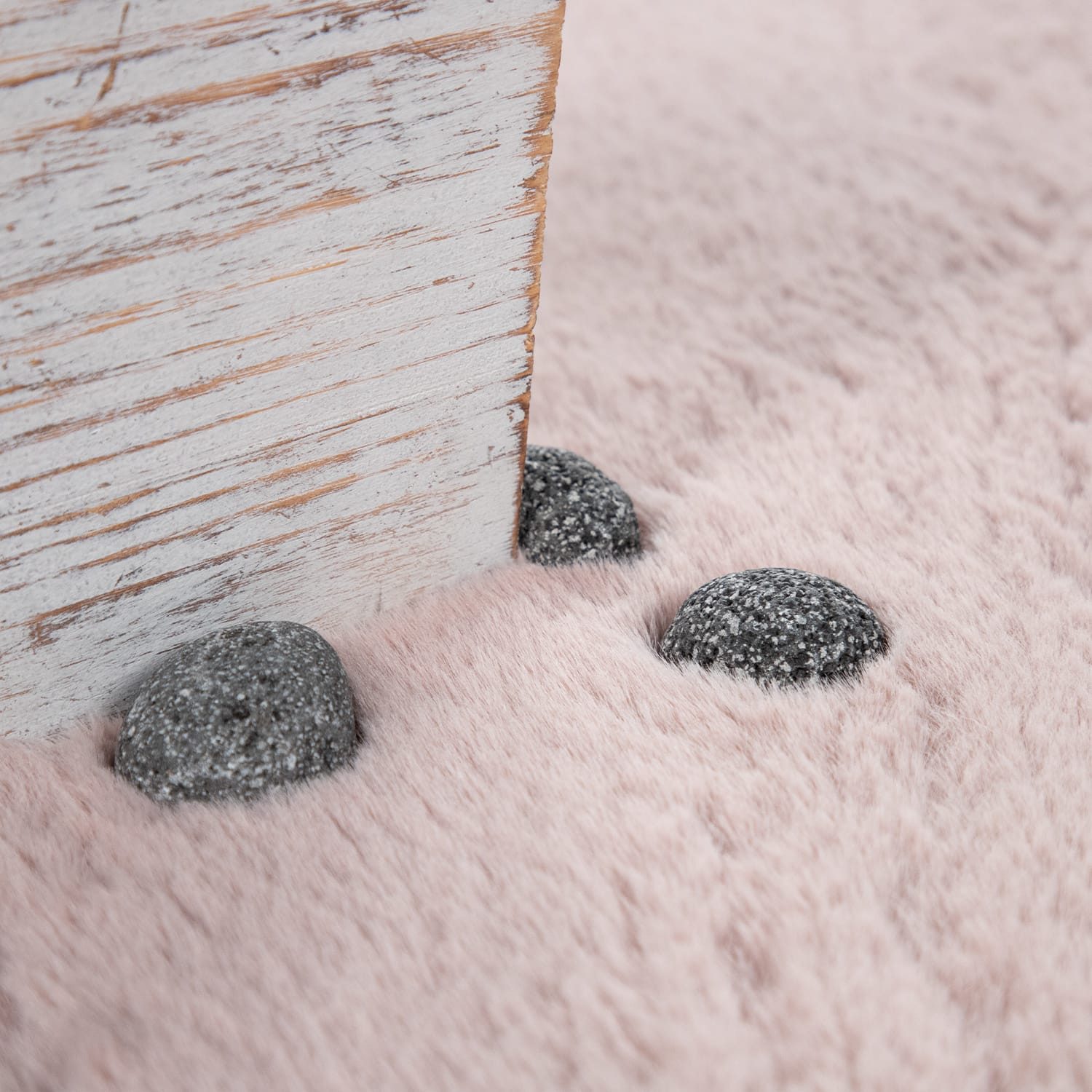 TT Home Teppich Diele, Esszimmer, Flur, Kinderzimmer, Schlafzimmer, Wohnzimmer, Rund, Höhe: 26 mm, Hochflor Teppich Schlafzimmer Kunstfell Flauschig Kaninchenfell Imitat