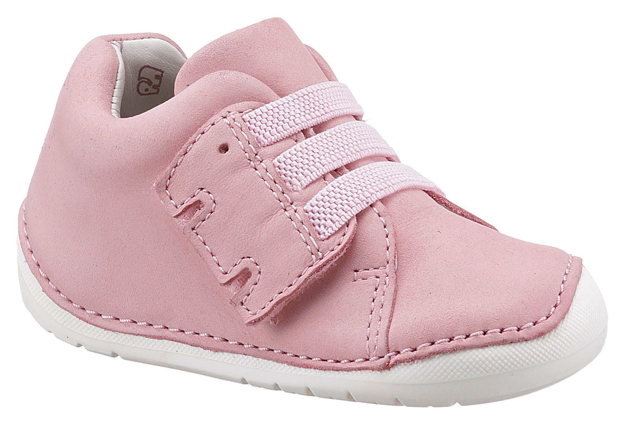 ELEFANTEN Lulu Liso mit Lederinnensohle Elefantenklett WMS: Lauflernschuh rosa Mittel