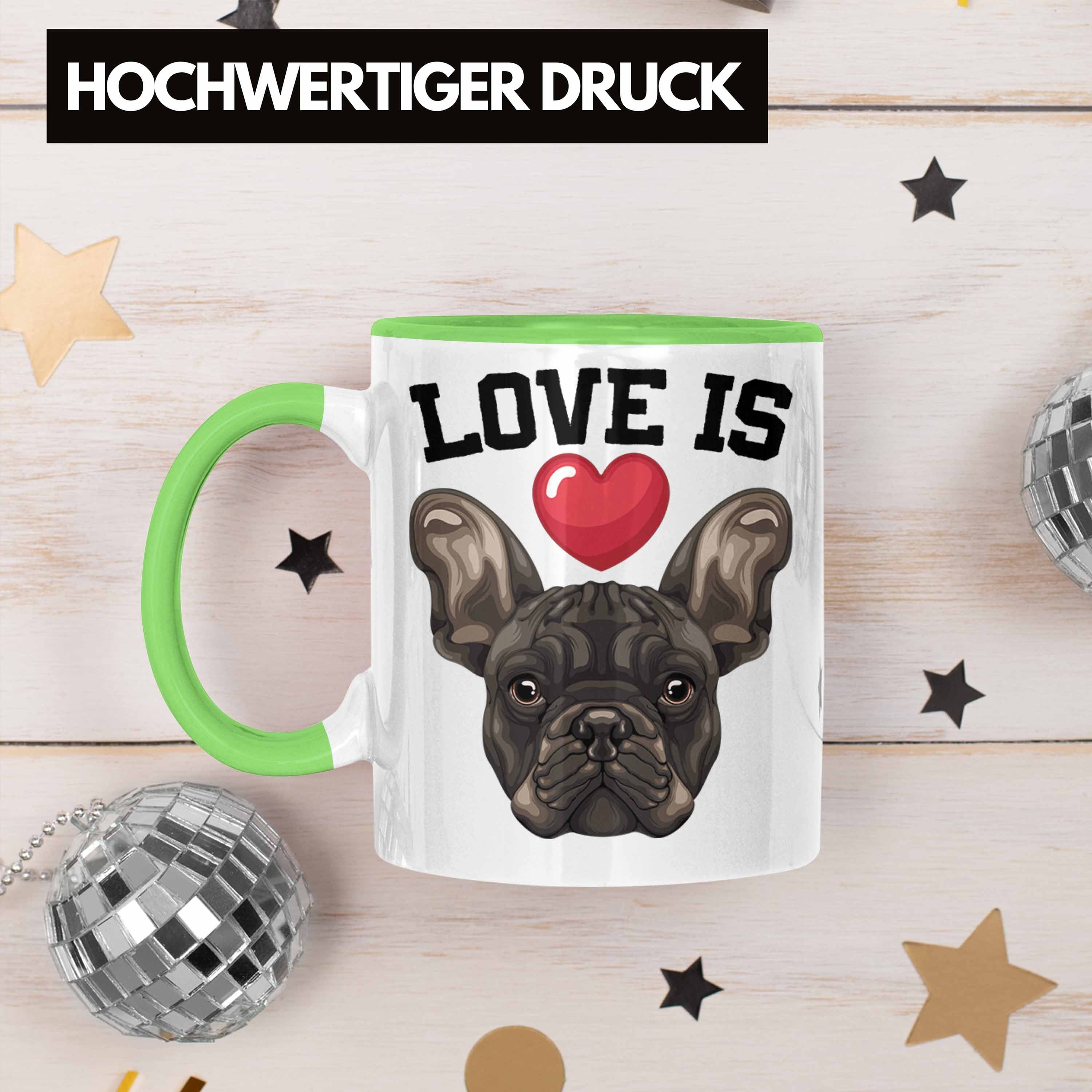Trendation Tasse Boxer Hunde Tasse Hundebesitzerin Frauchen Ges Boxer Geschenk Herrchen Grün