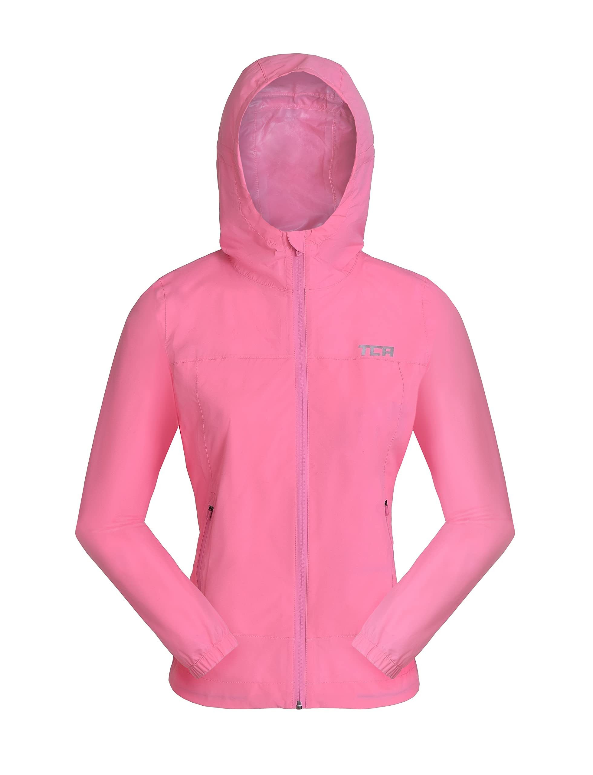 Regenjacke TCA Mädchen Regenjacke wasserdicht, Rosa/Orange, 12-14 Jahre