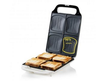 Domo Sandwichmaker, 1800 W, 4er Toaster XXL Snack Panini-Maker & Gabel extra tief große Toasties