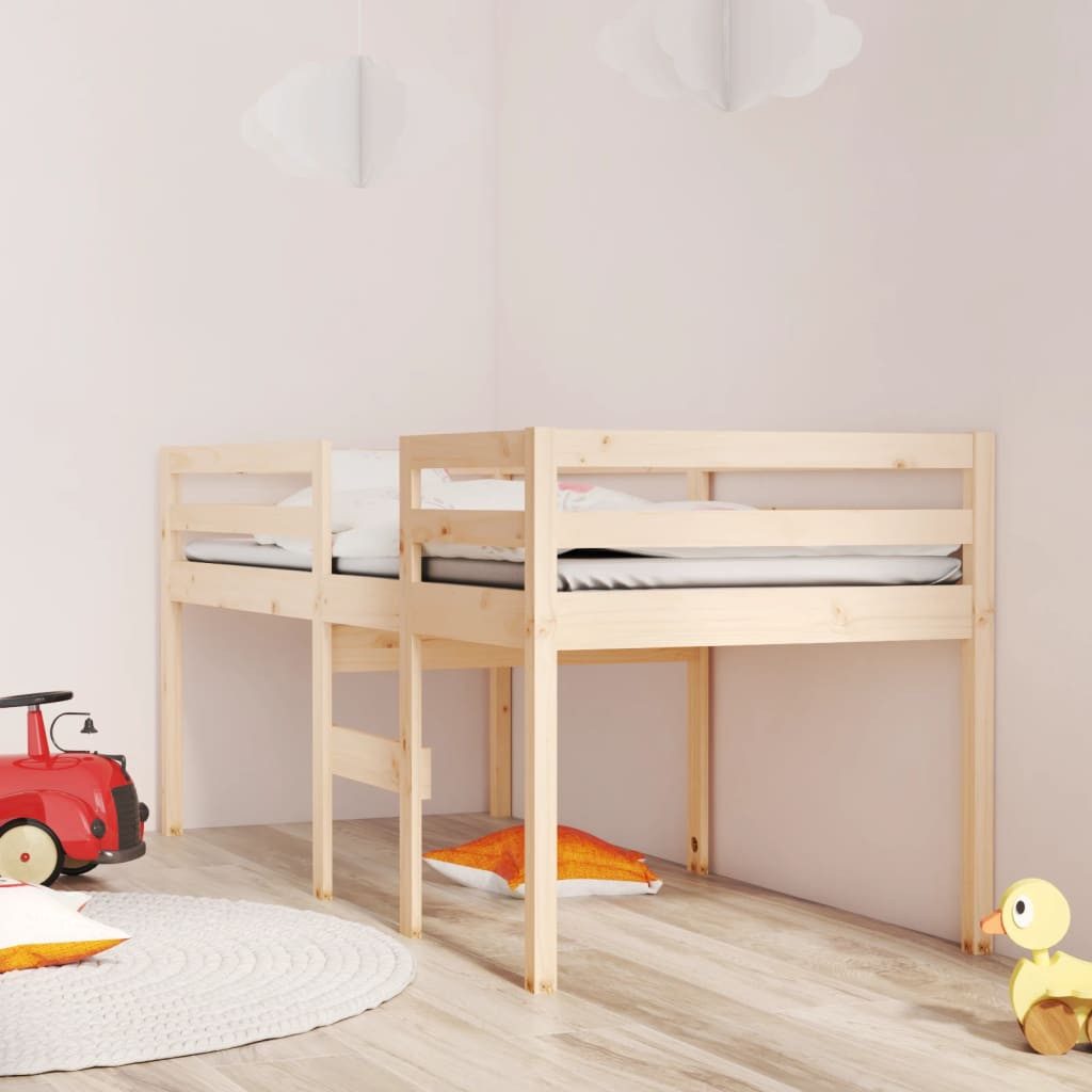 vidaXL Hochbett Etagenbett 75x190 cm Massivholz Kiefer