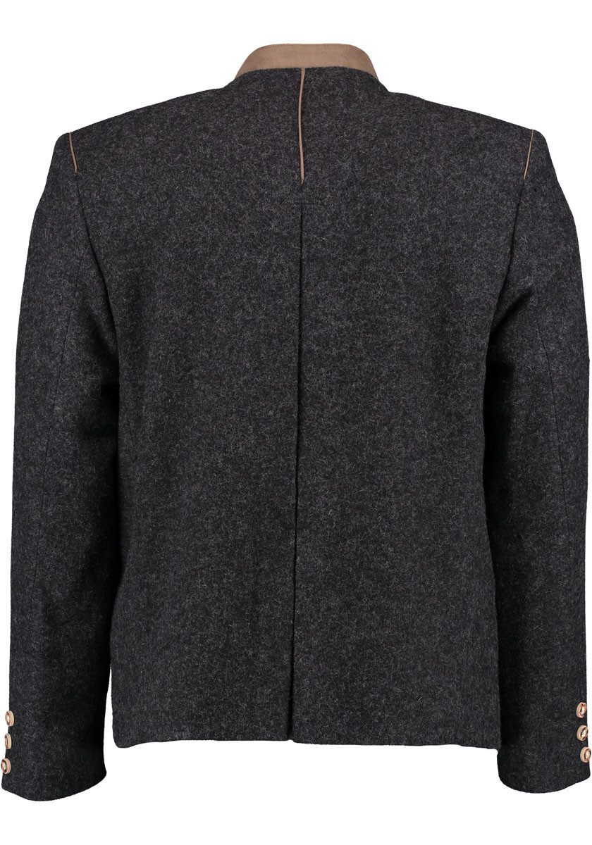 OS Trachten Trachtenjanker Vodes Regular Fit, Stehkragen, 3 Taschen, Kontrastnähte an Taschen