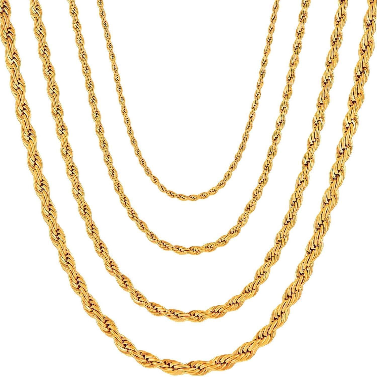 LuxusKollektion Kette und Anhänger Set Halskette Herren 80.0 Zentimeter Bre günstig online kaufen