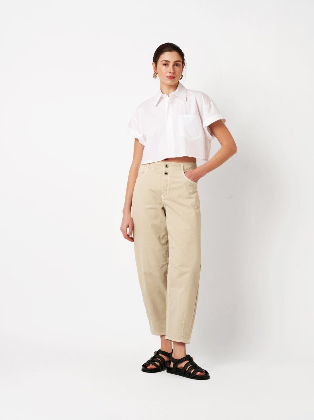 ROSNER Boyfriend-Hose Mara Barrel (1-tlg) in Barrel-Fit