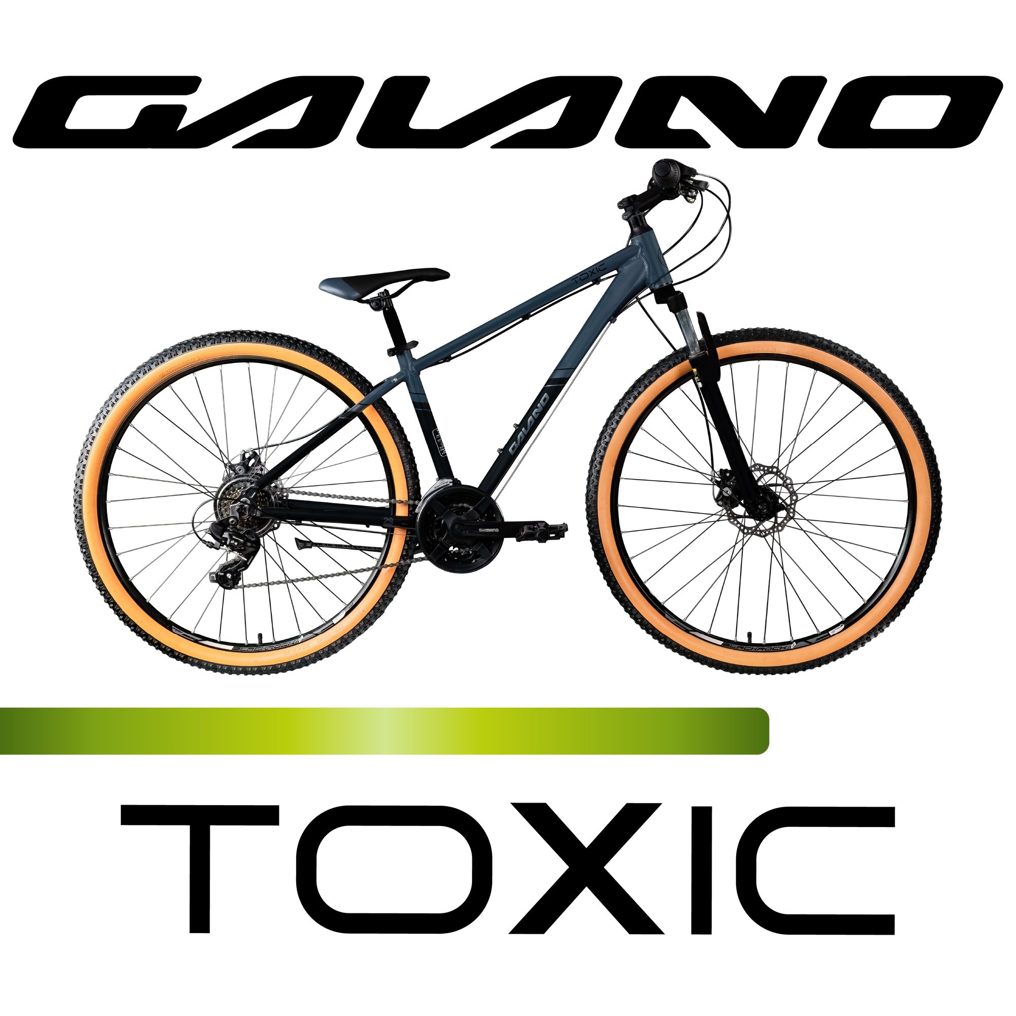 Galano Mountainbike Toxic 29", 21-speed, derailleur gears, 29-inch hardtail mountain bike for adults 175 cm and taller