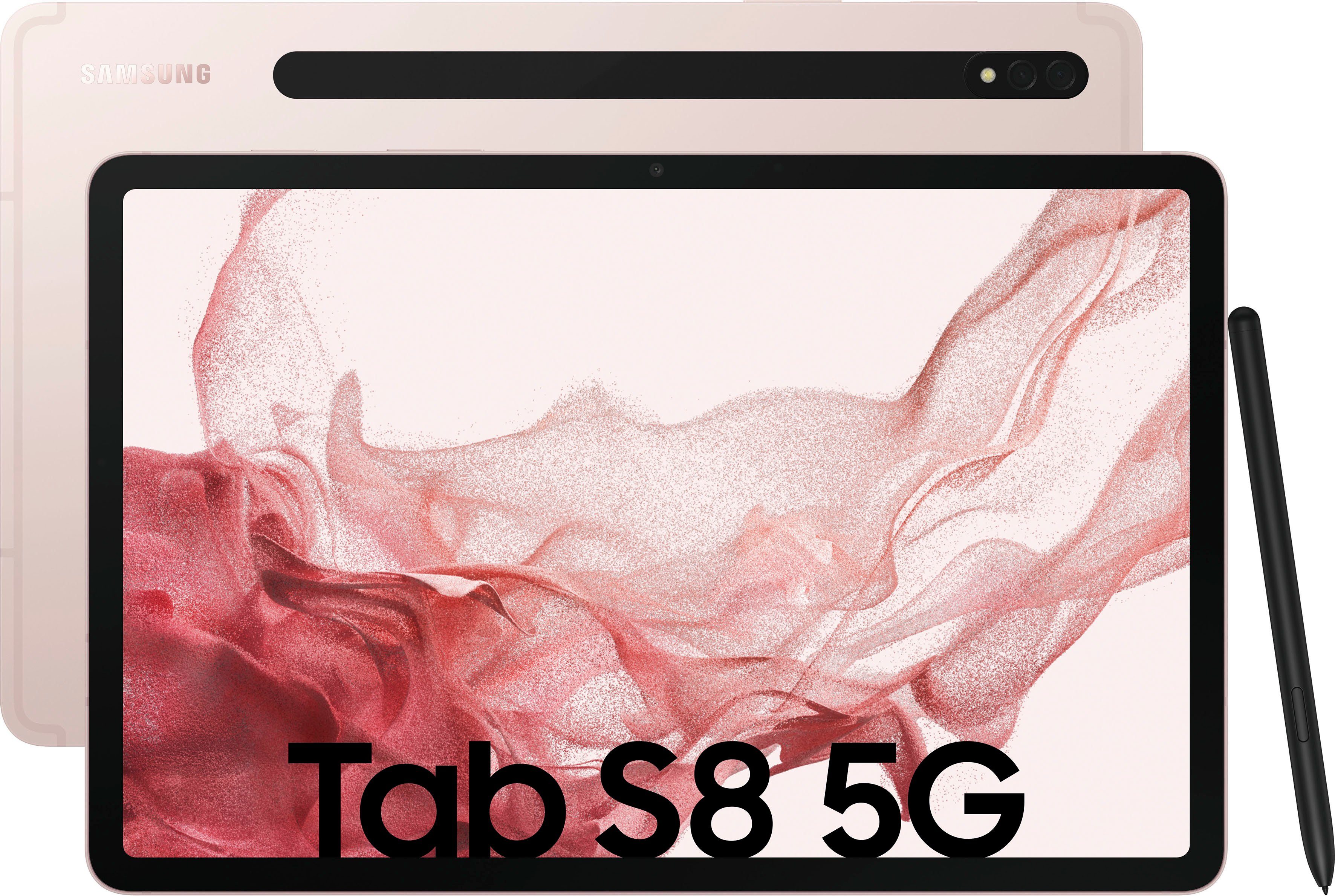 ist zu einem supergünstigen Preis im Angebot Samsung Galaxy Tab S8 128 (11", Pink Tablet Gold Android, 5G) GB, 5G