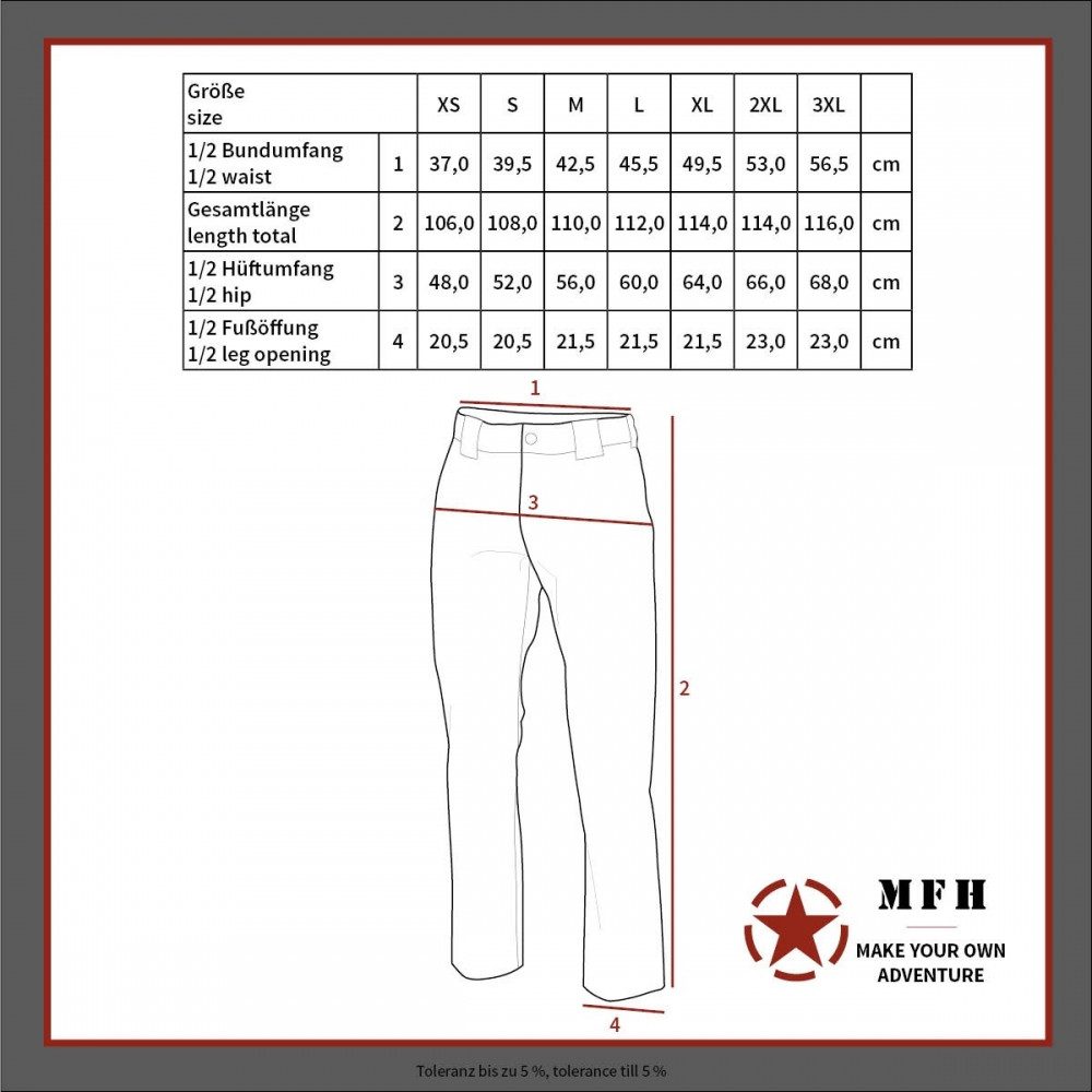 MFH Cargohose US Kampfhose BDU von MFH - Militärhose – Bild 4 von 4