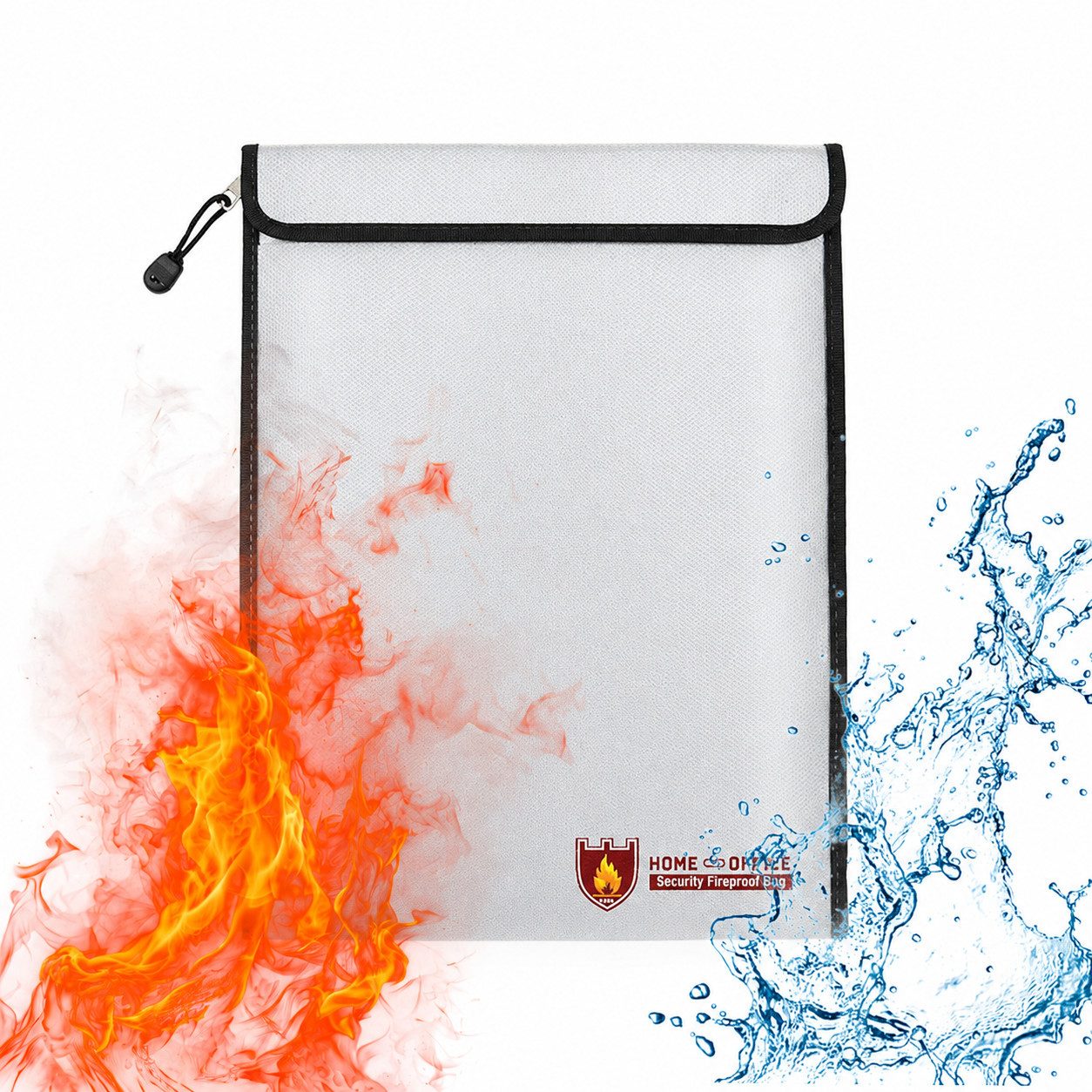 MOPUEA Dokumententasche Feuerfeste Tasche Dokumententasche Wasserdicht Große Kapazität Tragbar