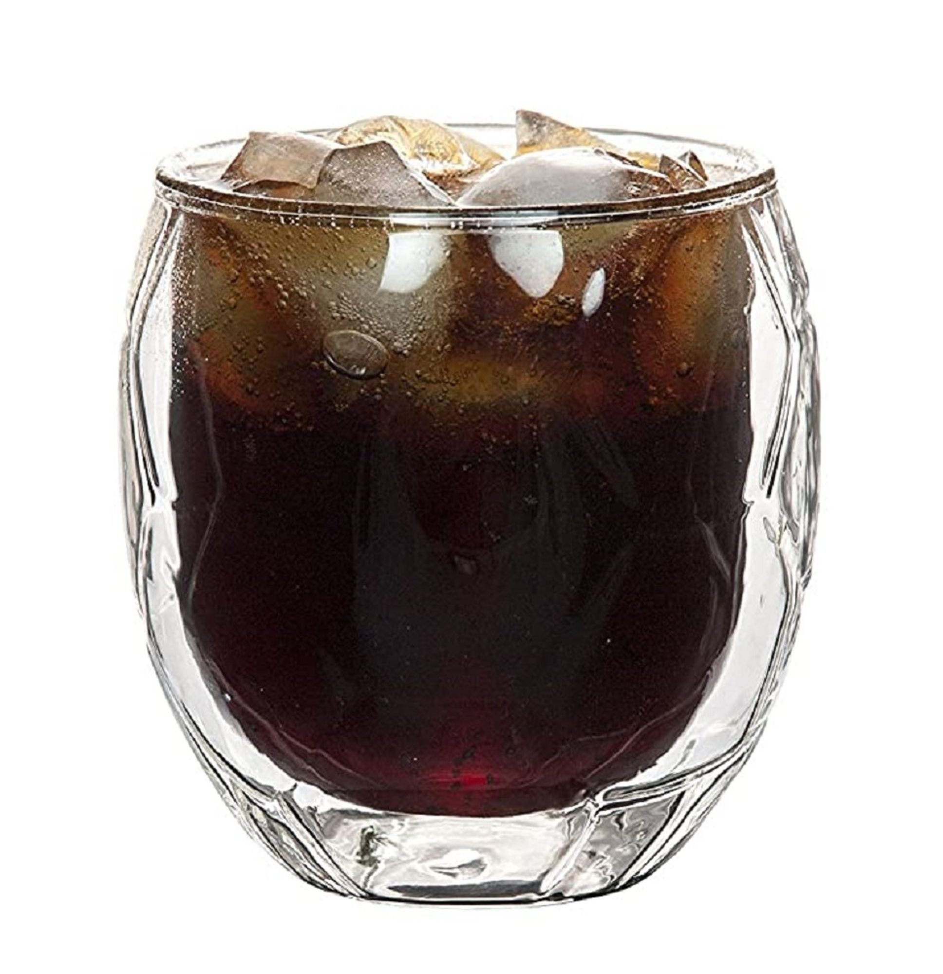 Feelino Thermoglas Trinkglas Wasserglas Glas Fußball Thermoglas Doppelwandig, Glas