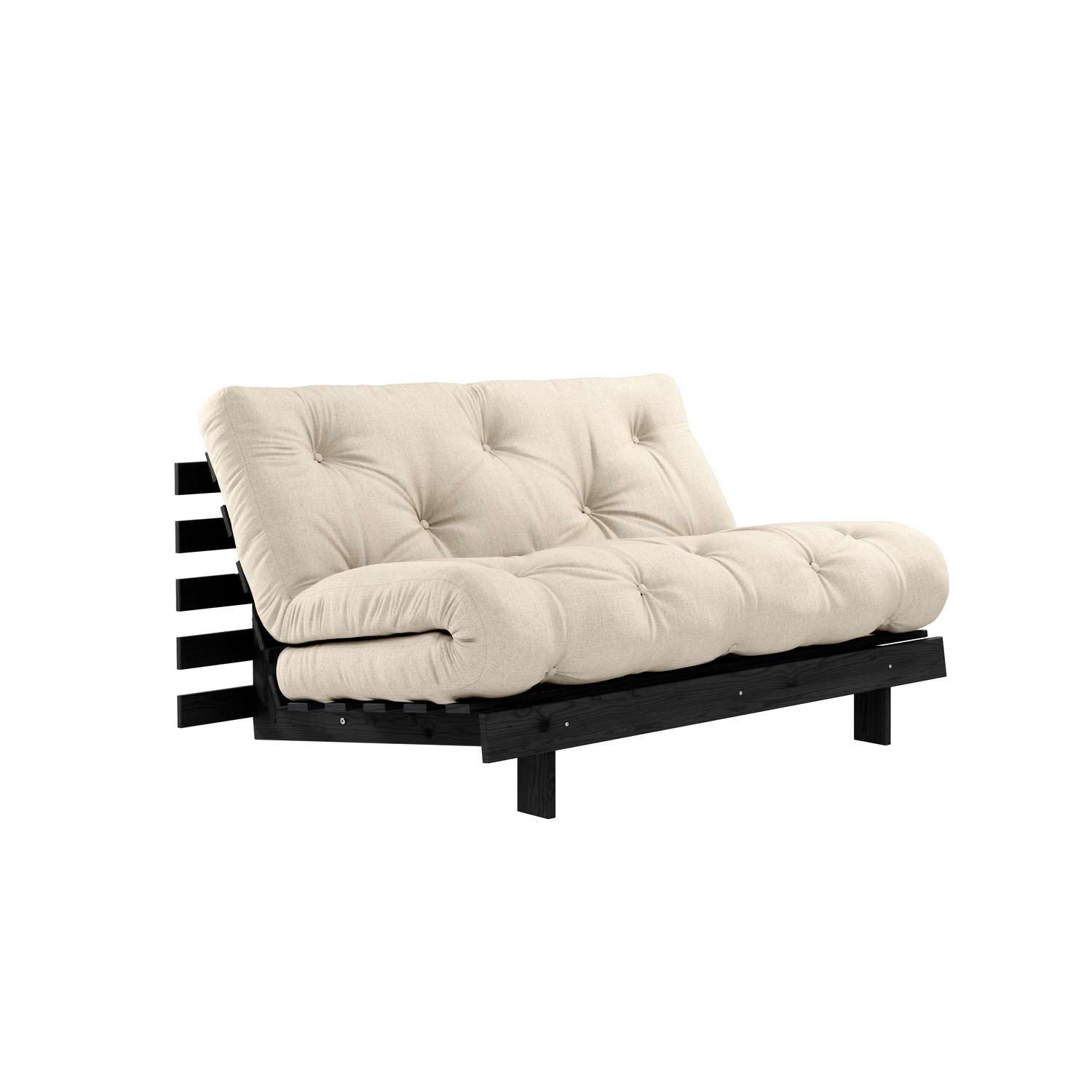 Karup Design Daybett Roots Sofa Bed, Schlafsofa, Bettfunktion, FSC®-Massivholz, Inkl. Futonmatratze, Made in Europe, langlebig, B: 140 oder 160 cm