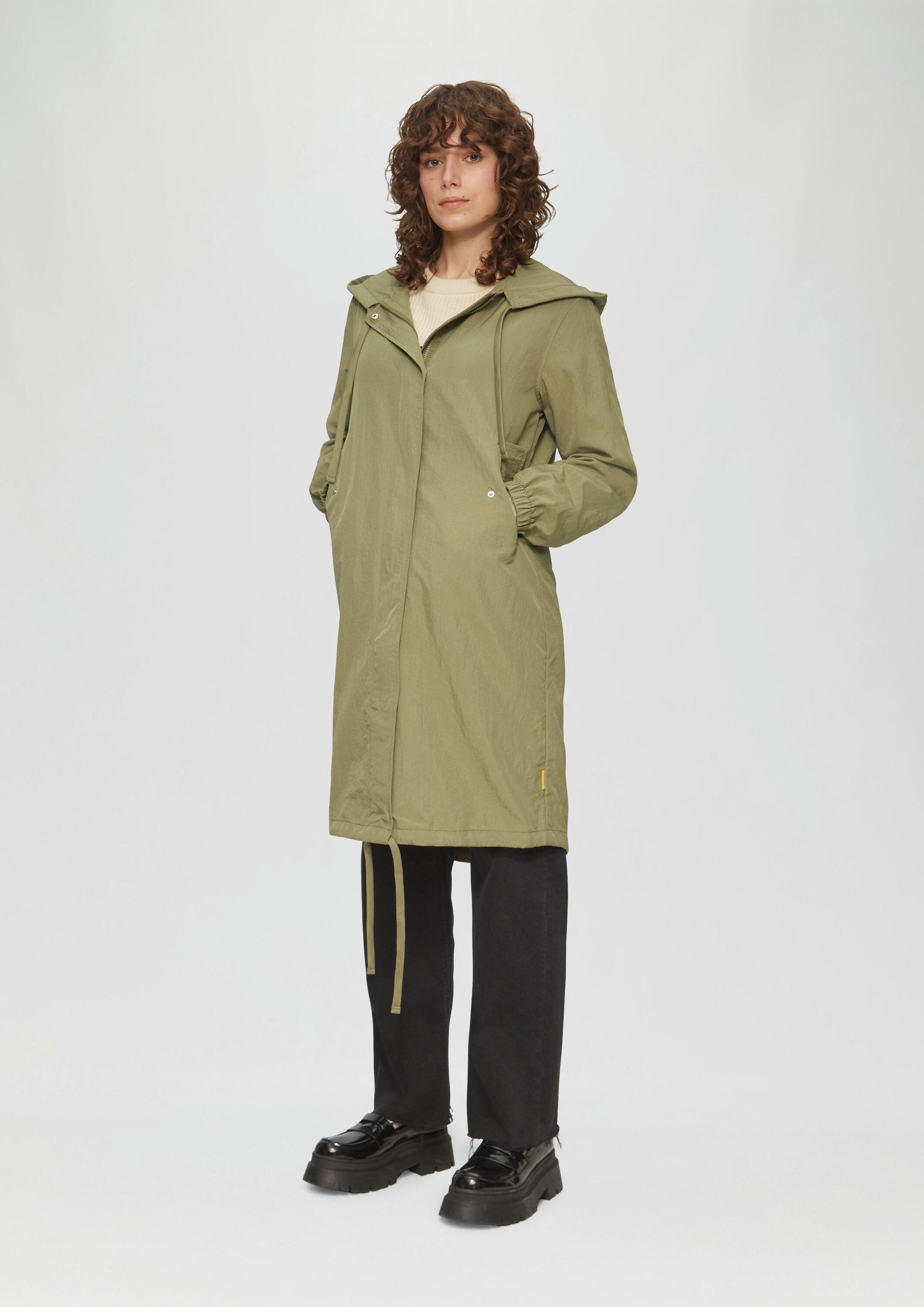 QS Parka Outdoor-Mantel Legerer Nylonparka mit Kapuze günstig online kaufen