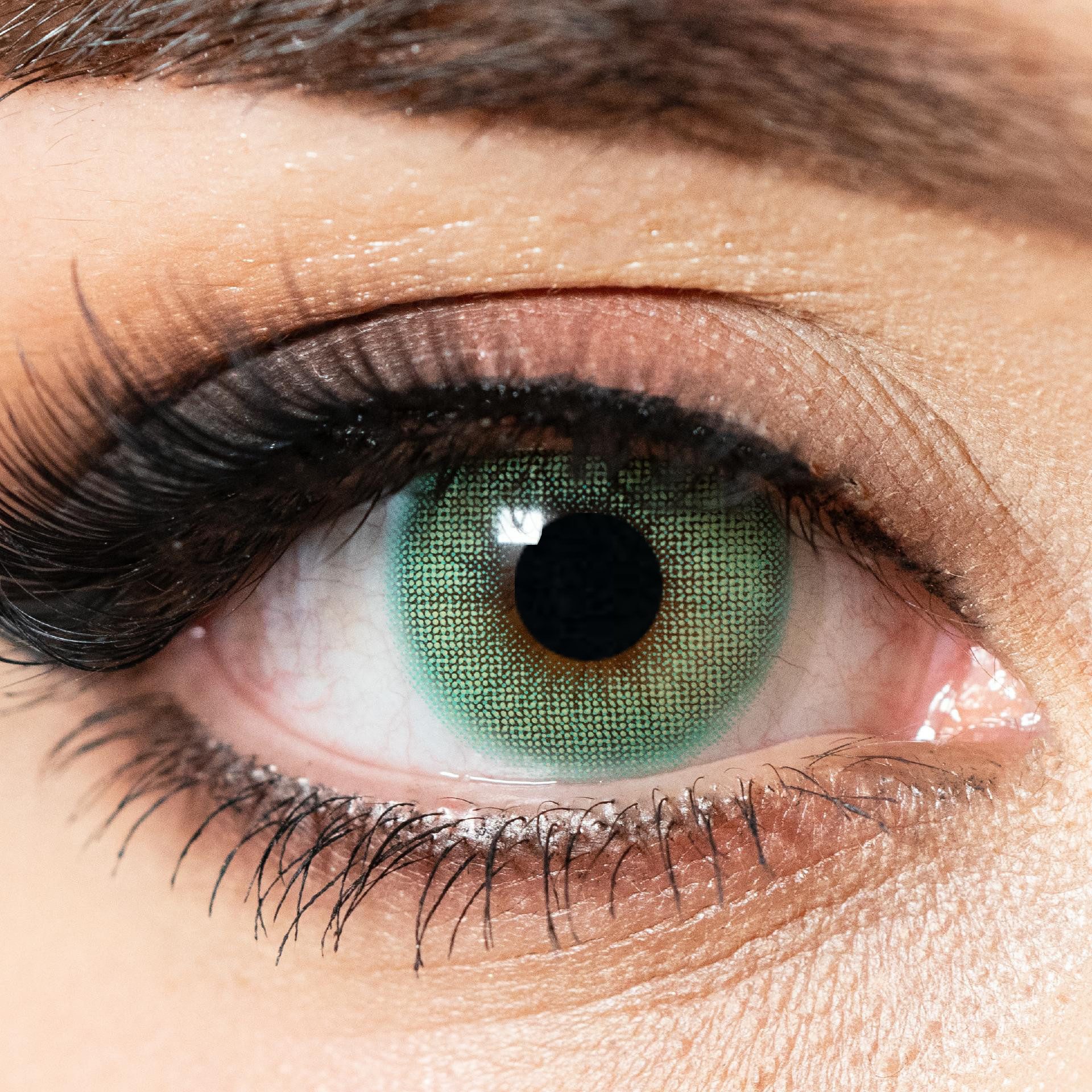 Charmiga Jahreslinsen Farbige Kontaktlinsen Grün, 6-Monatslinsen Türkis, Queen Emerald, Farbige Kontaktlinsen