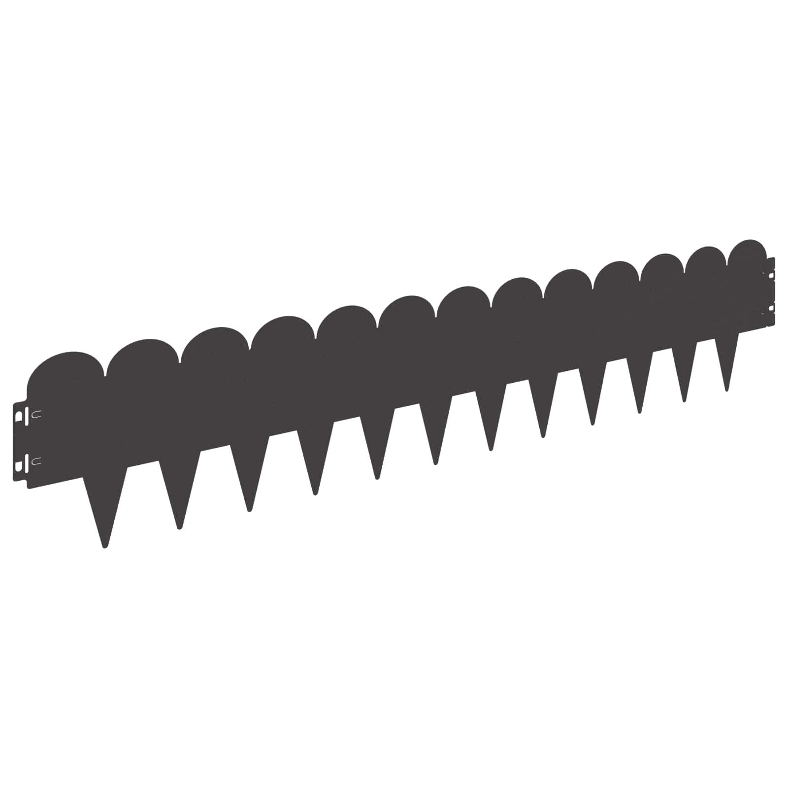 vidaXL Beetumrandung Raseneinfassung 20 Stk. 103 x 20 cm Stahl Schwarz
