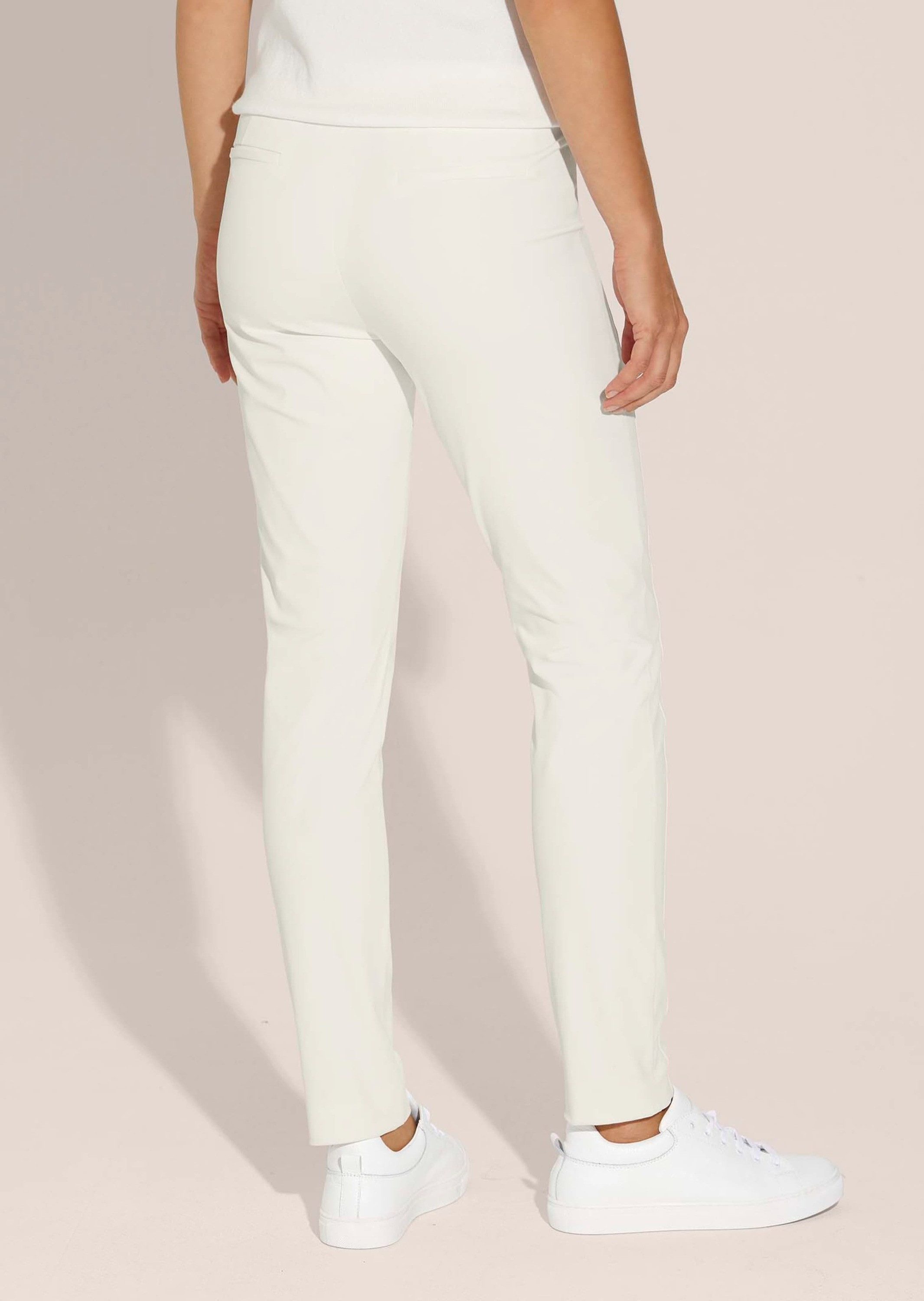 MADELEINE Stoffhose Schlanke Stretch-Hose mit Vichy-Karo Stoffhose in Knöchellänge und ohne Taschen