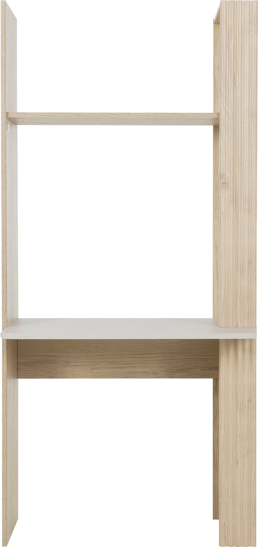 Gami Bücherregal Straw, 1-tlg., Wandregal-Modul mit Schreibtischplatte.