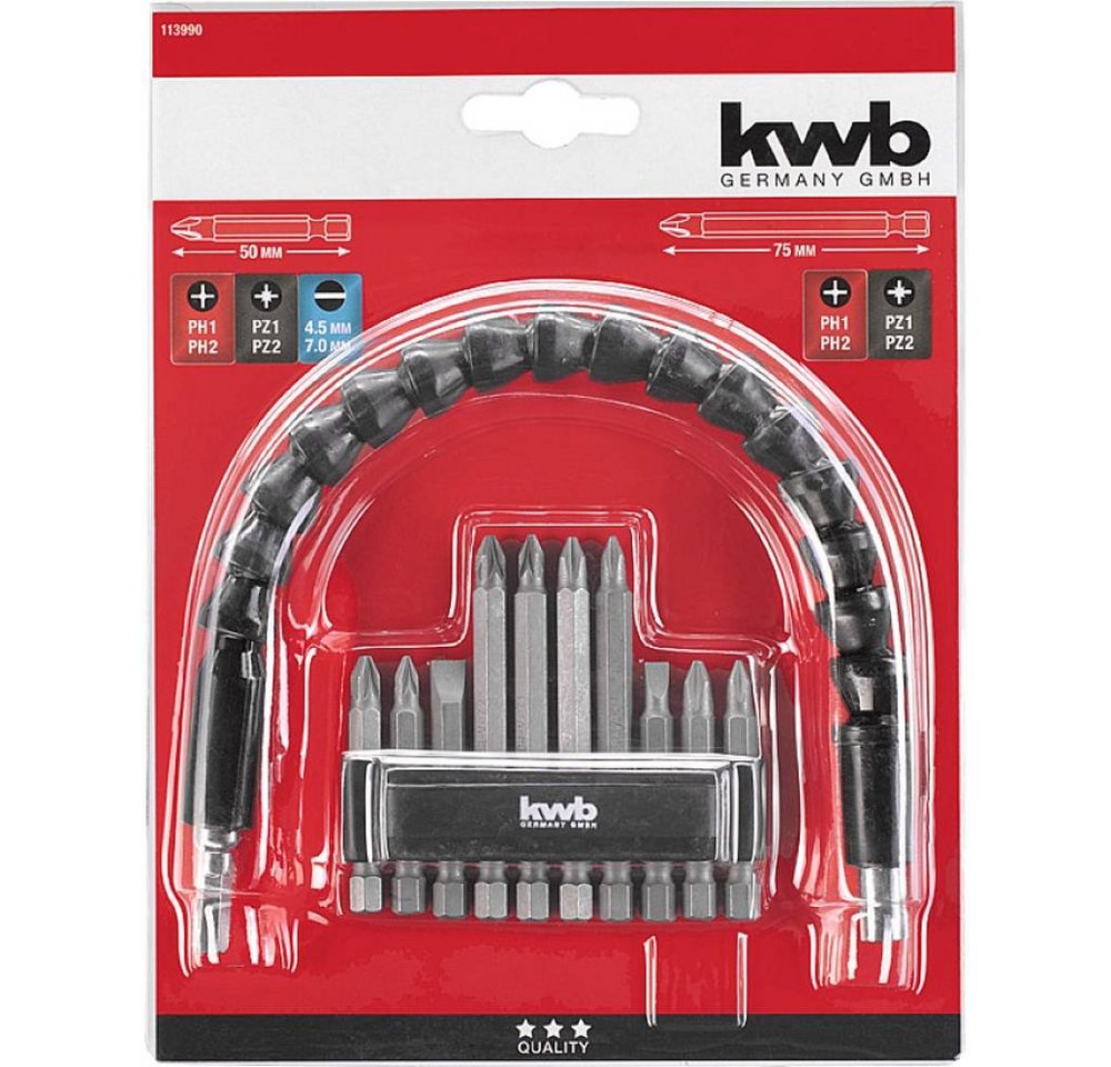 Thumbnail - kwb Bit-Set Bit-Set mit flexibler Welle, 11-tlg, inkl. Bithalter
