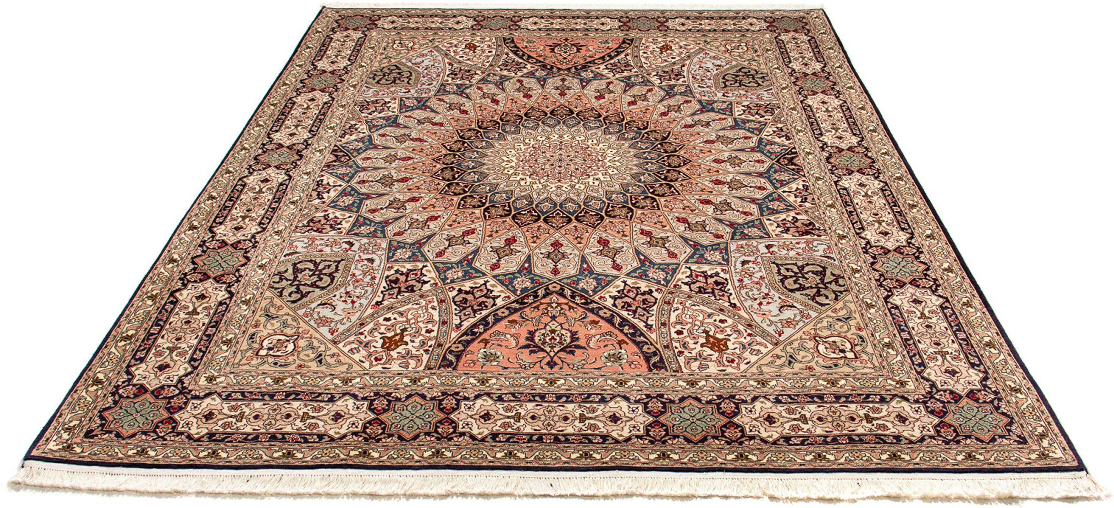 Orientteppich Perser - Täbriz - Royal - 256 x 205 cm - mehrfarbig, morgenland, rechteckig, Höhe: 7 mm, Wohnzimmer, Handgeknüpft, Einzelstück mit Zertifikat